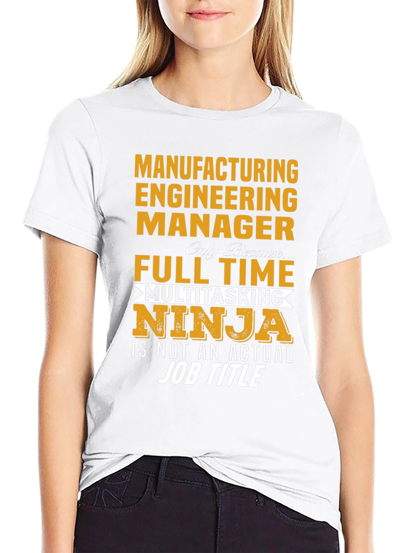 Black Manufacturing Engineering Manager T-Shirt view 9