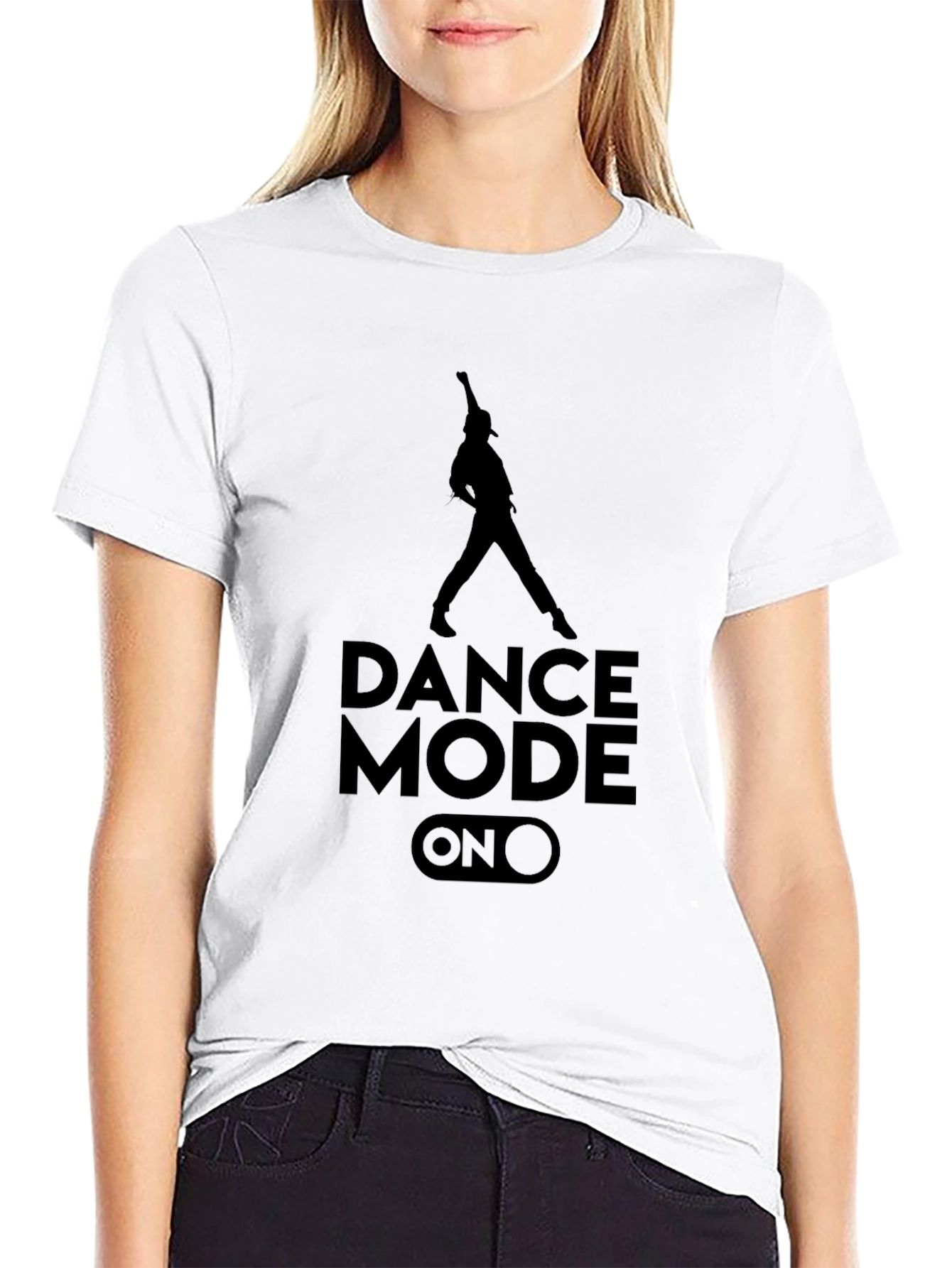 Black Dance Mode On Graphic Tee - Black view 9