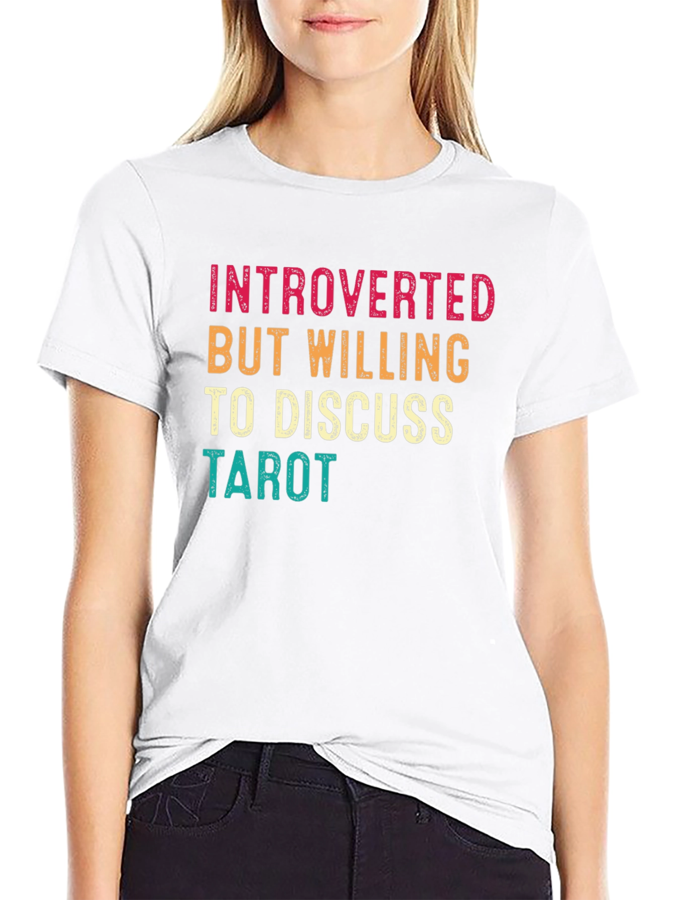 Black Introverted Tarot T-Shirt view 9
