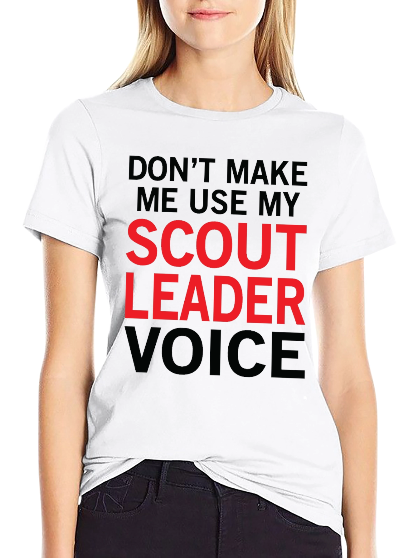 Black Scout Leader Voice Graphic Tee - Funny Men's T-Shirt view 9