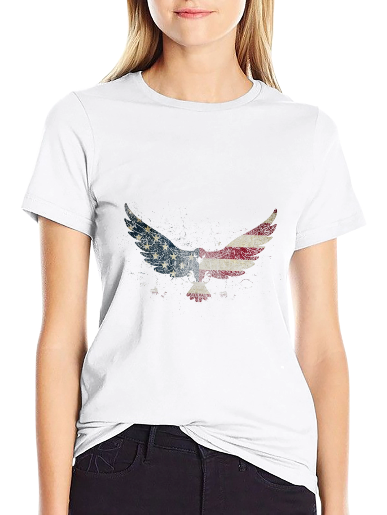 Men's Patriotic Eagle Graphic T-Shirt - 9