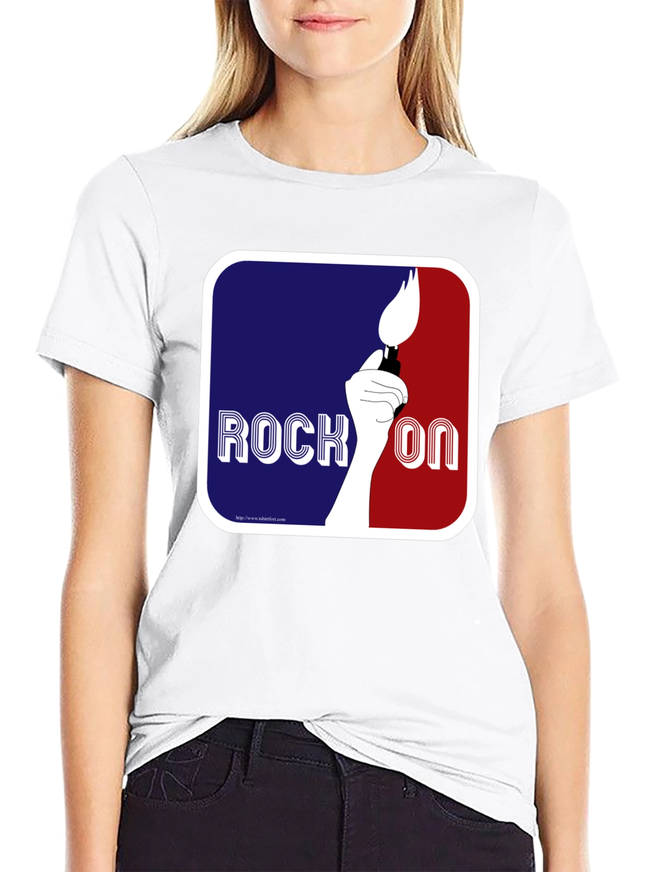 Black Rock On Graphic T-Shirt - Retro Design view 9