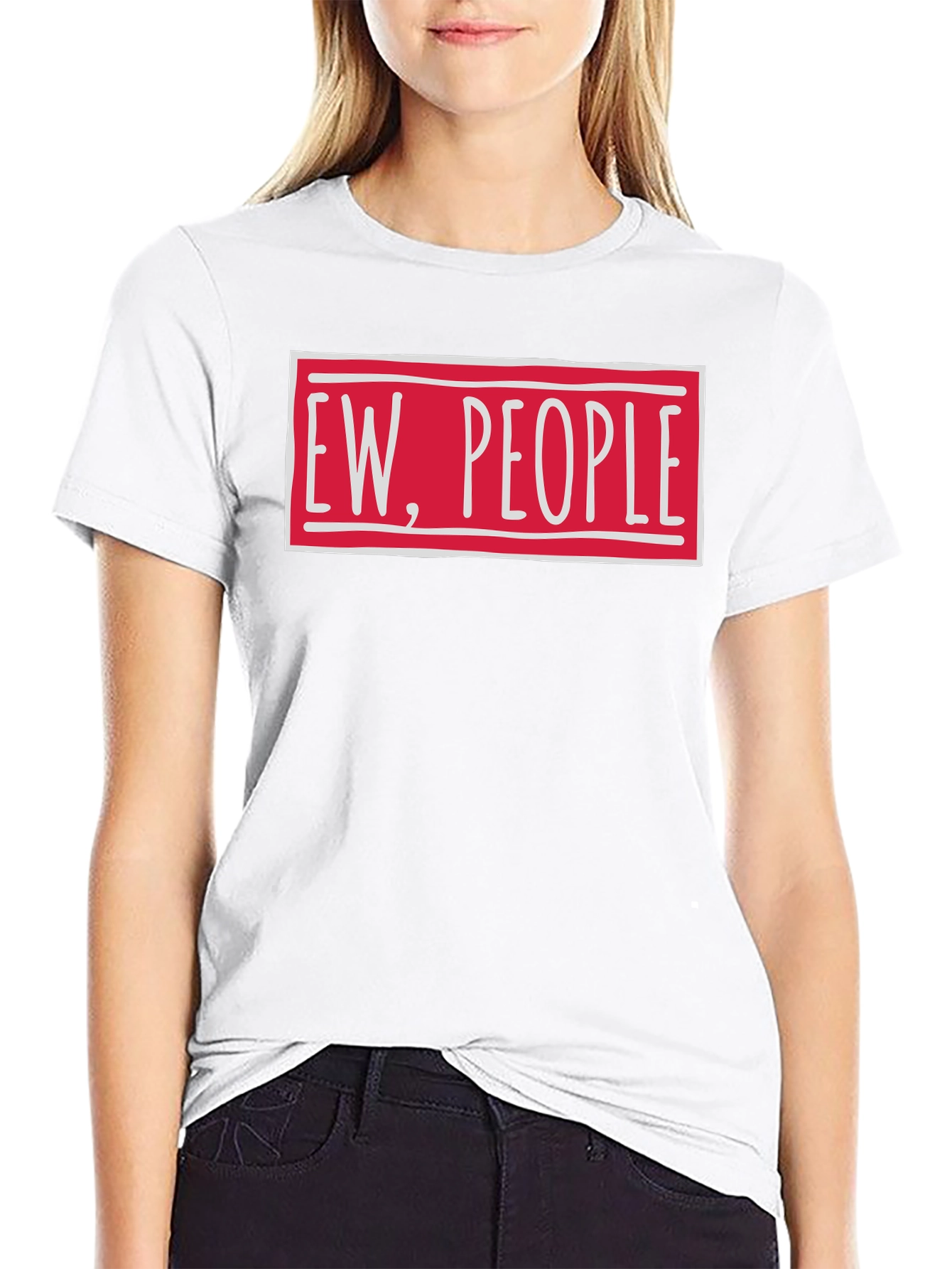 Black Ew People Funny Graphic T-Shirt view 9
