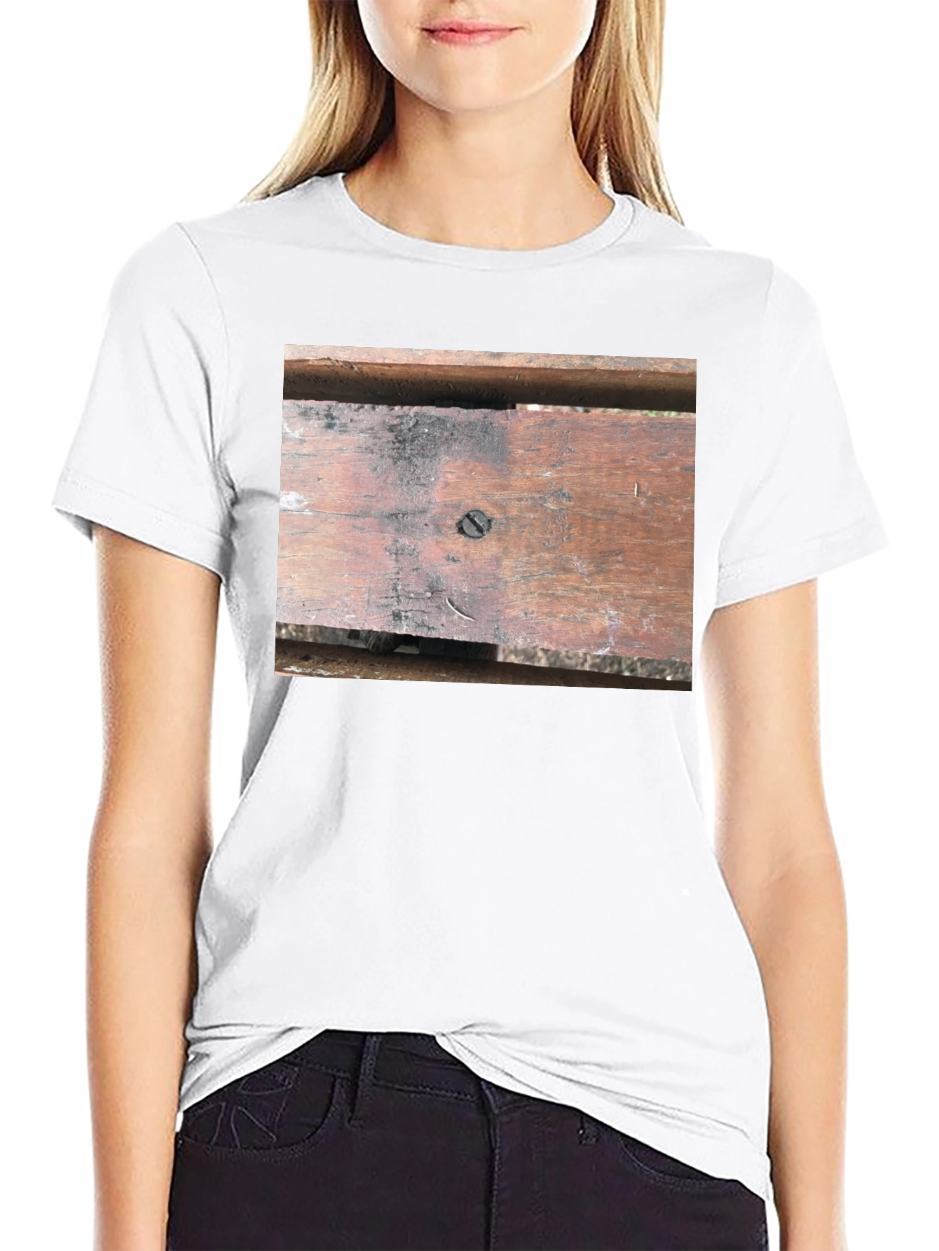 Black Wood Panel T-Shirt view 9