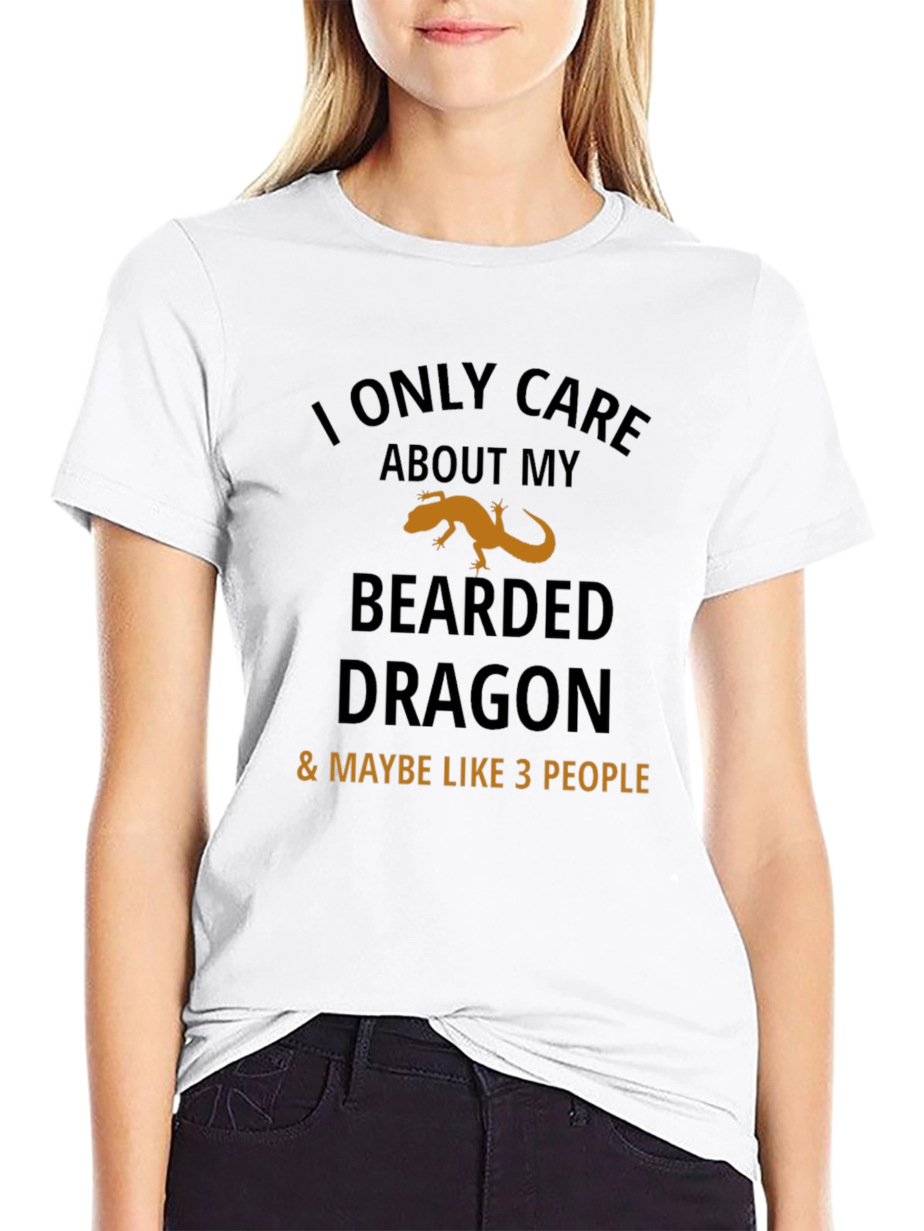 Black Bearded Dragon Lover T-Shirt - Funny Pet Owner Tee view 9