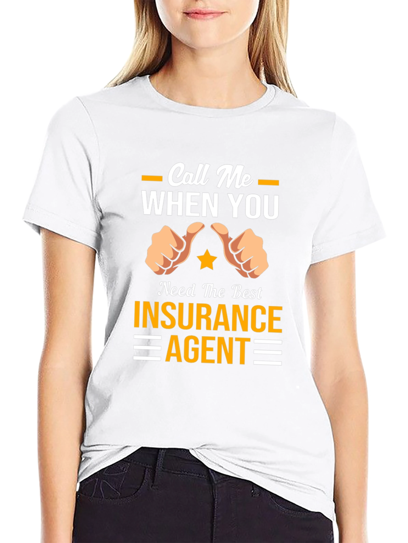 Black Call Me When You Need Insurance Agent T-Shirt view 9