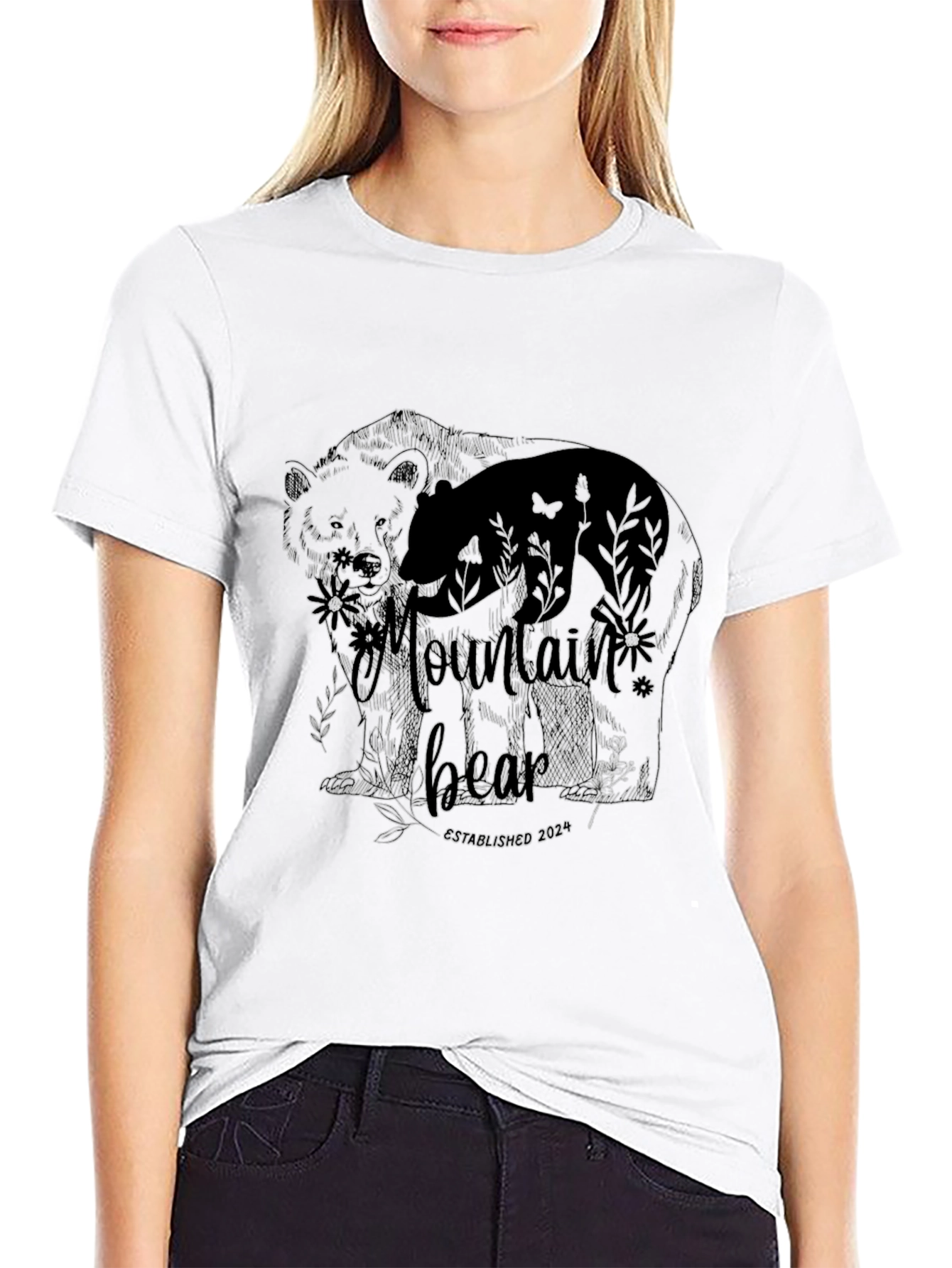 Mountain Bear Graphic Tee - Nature Lover's T-Shirt - 9