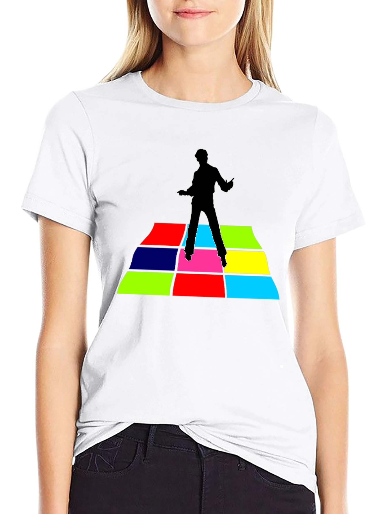 Black Retro Dance Floor T-Shirt - Black view 9