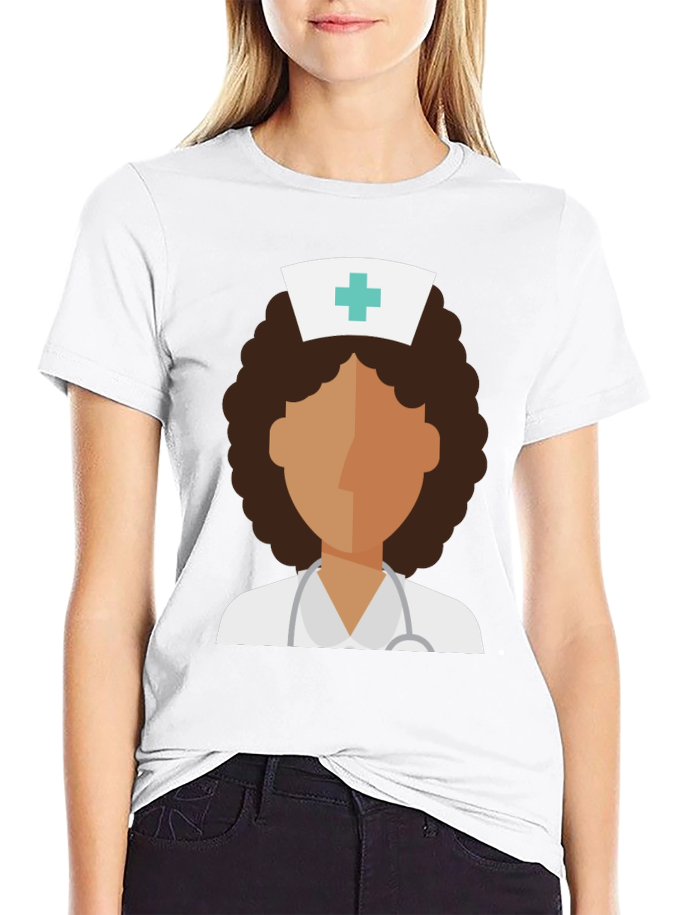 Black Nurse Graphic Tee - Unisex Medical T-Shirt view 9