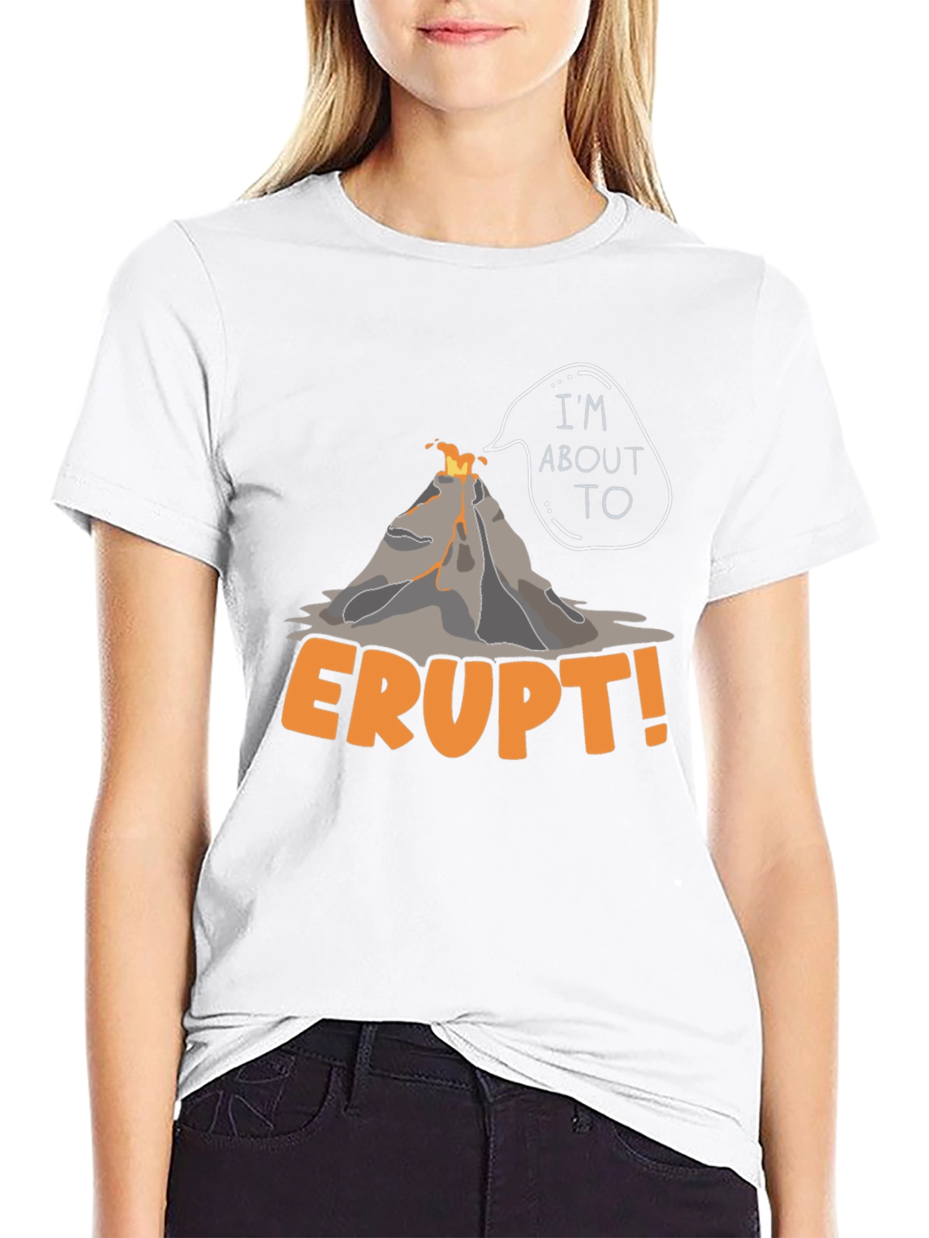 Black I'm About To Erupt Volcano Graphic Tee view 9
