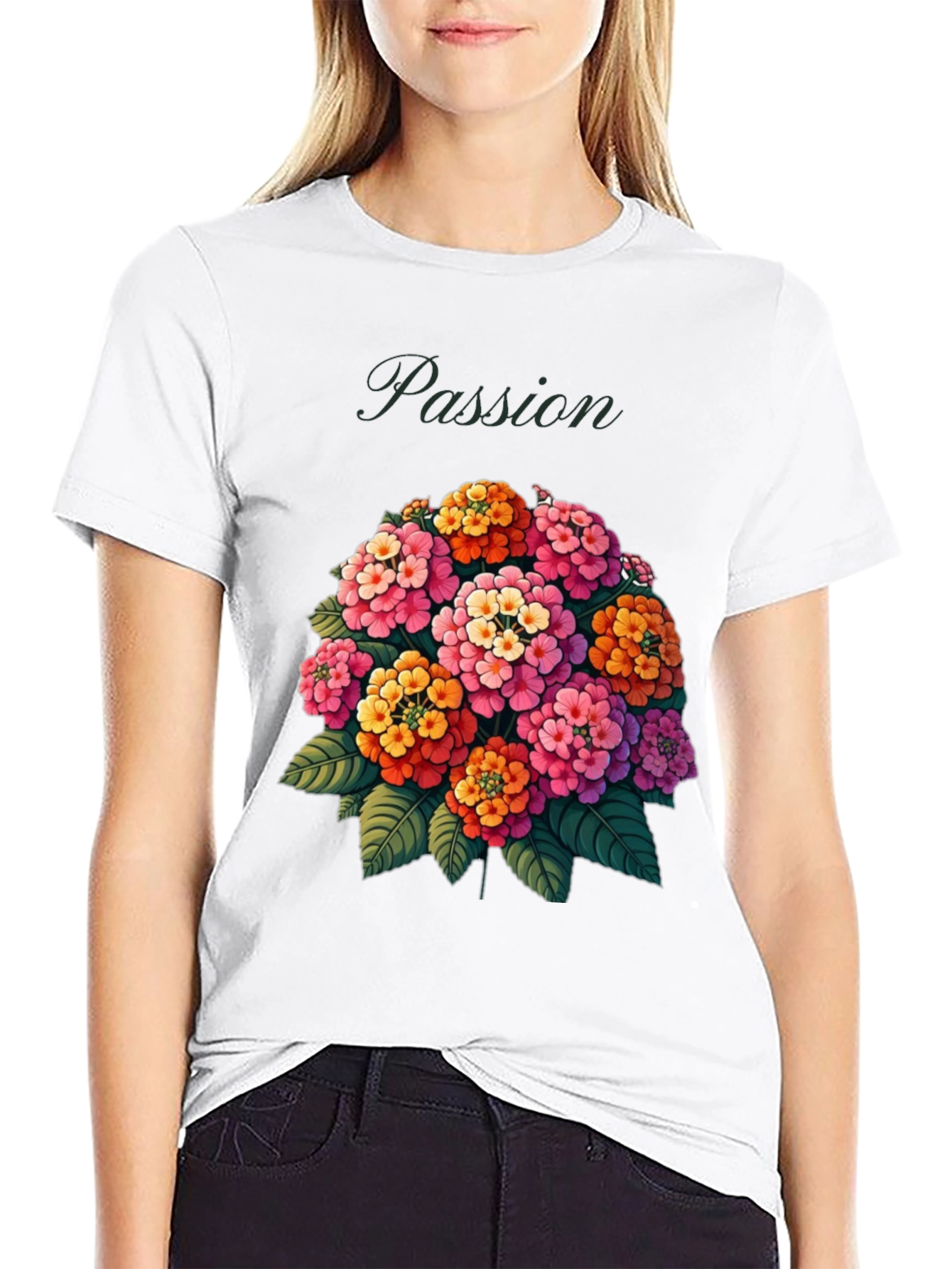 Black Passion Flower T-Shirt view 9