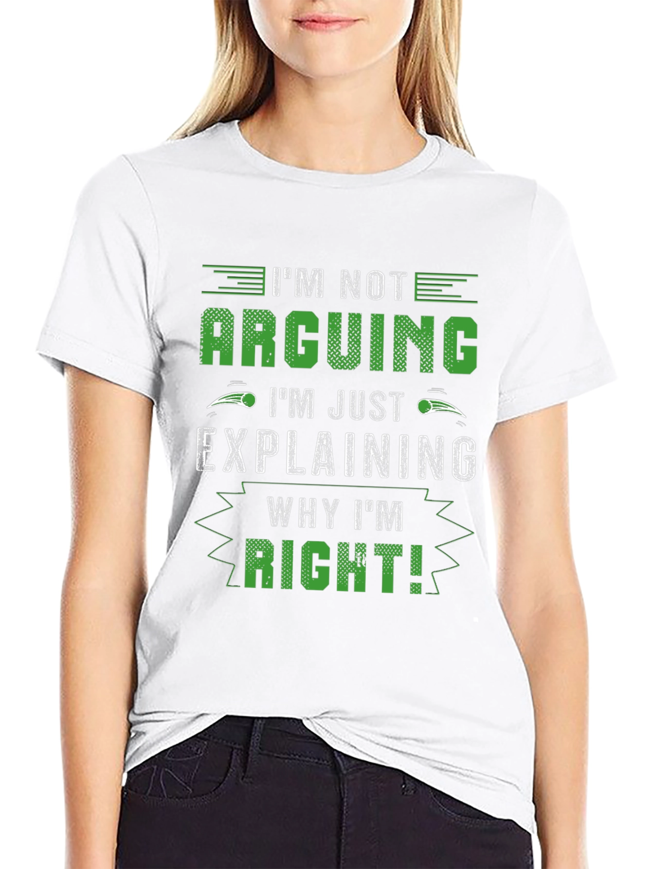 Black I'm Not Arguing, I'm Just Explaining T-Shirt view 9