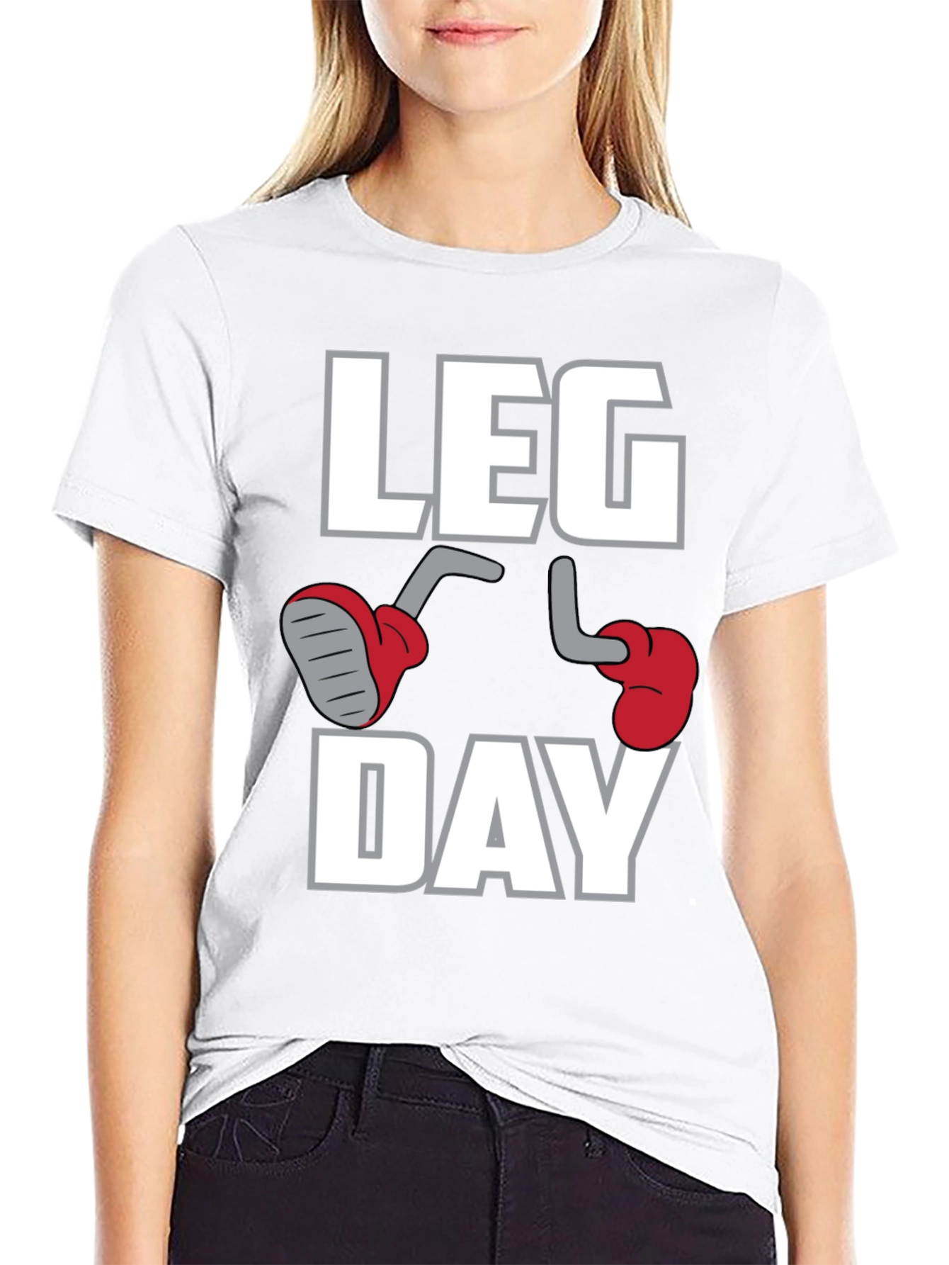 Black Leg Day Graphic T-Shirt - Gym & Workout Apparel view 9