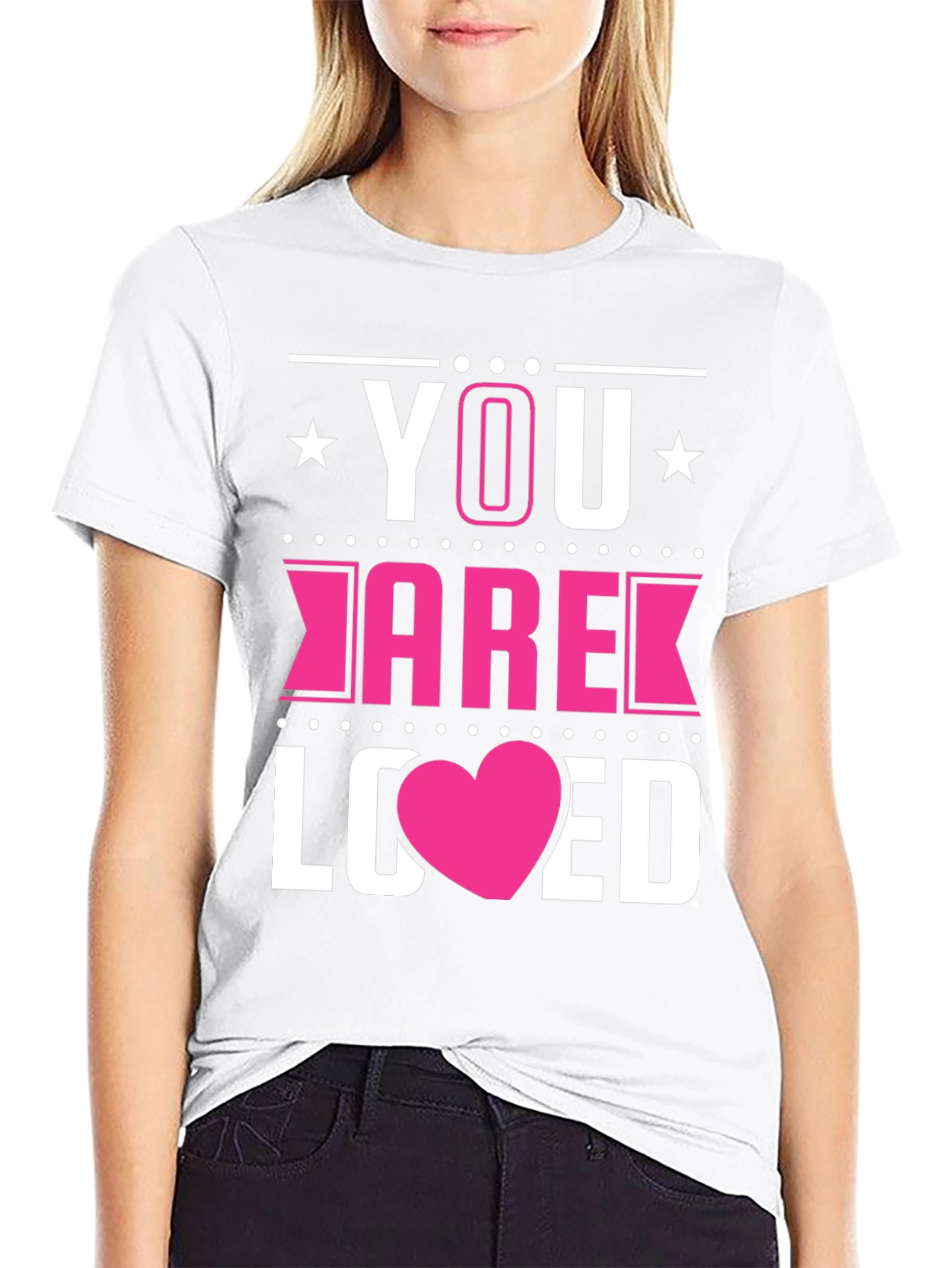 Black You Are Loved T-Shirt - Stylish Graphic Tee view 9