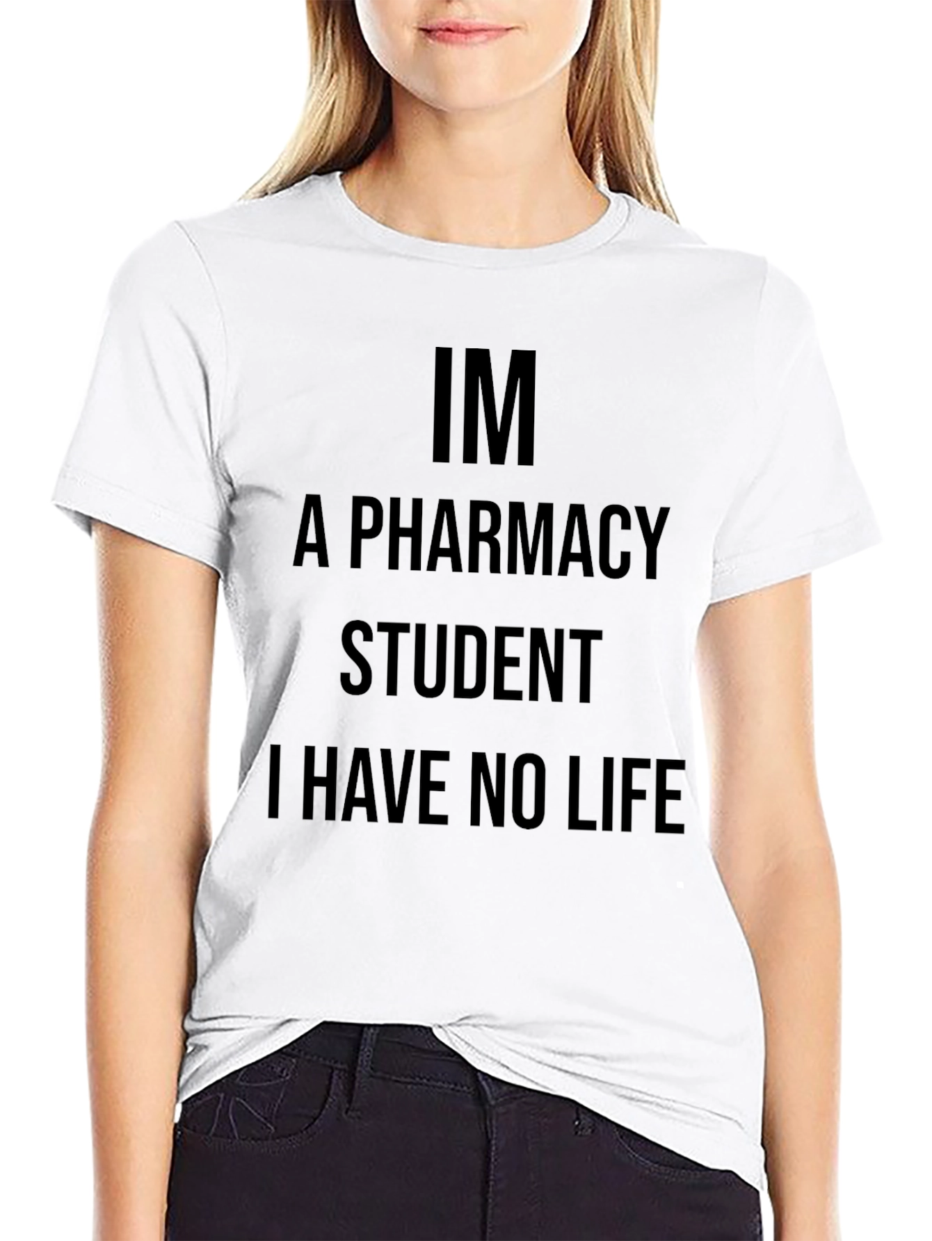 Black Pharmacy Student Funny T-Shirt - No Life Tee view 9