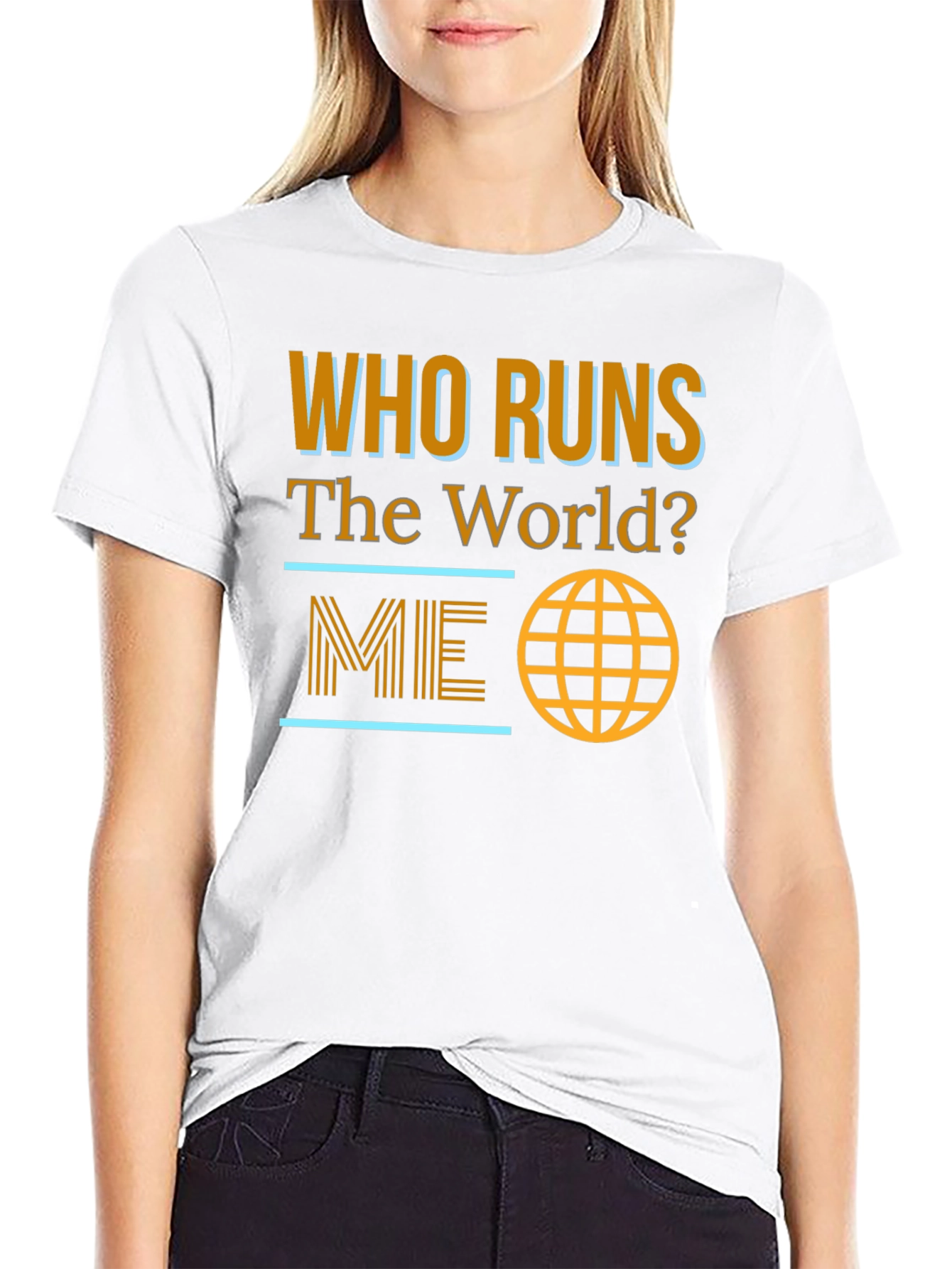 Black Who Runs the World? Graphic Tee view 9