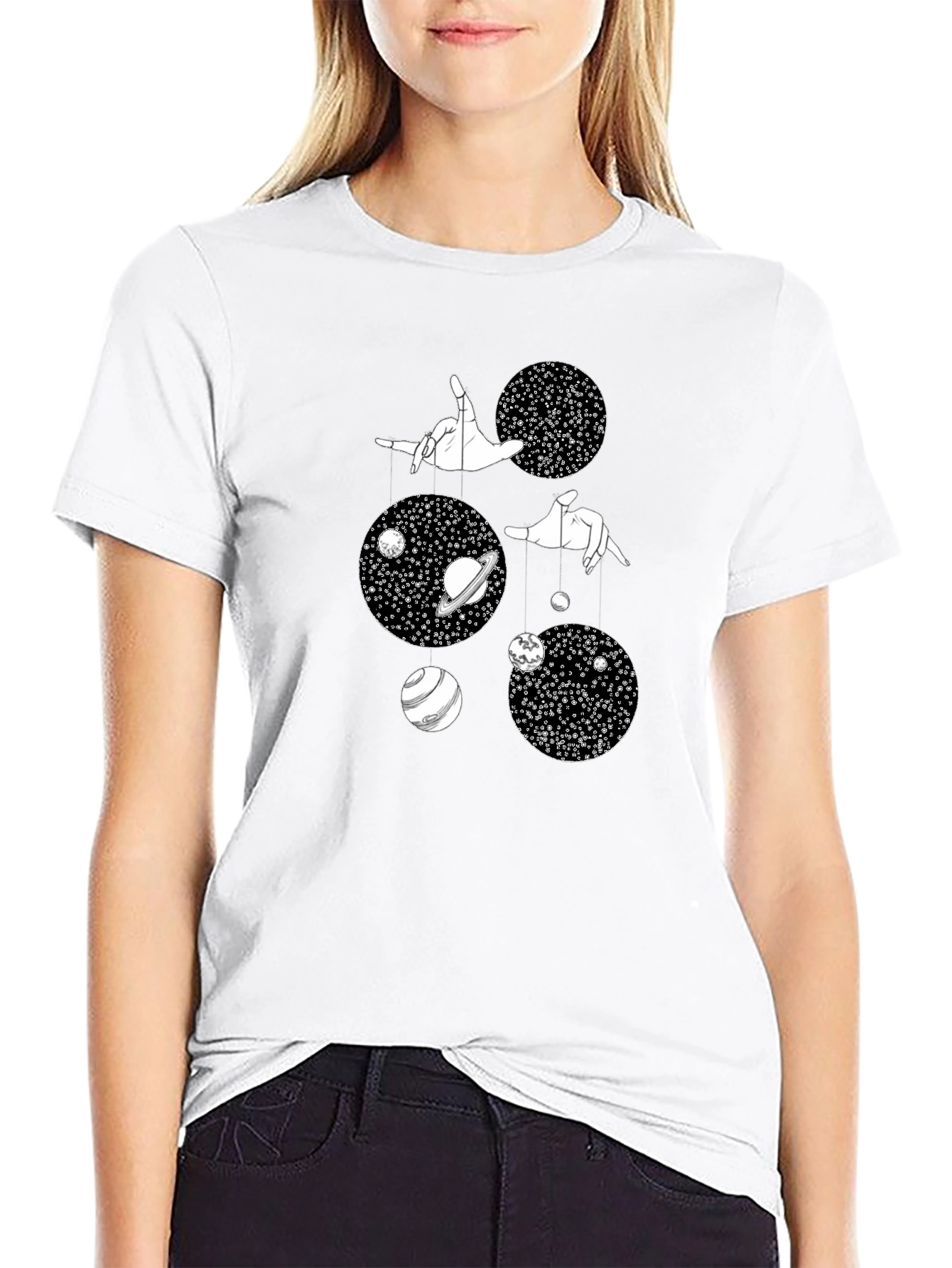Black Cosmic Marionette Graphic Tee - Black view 9