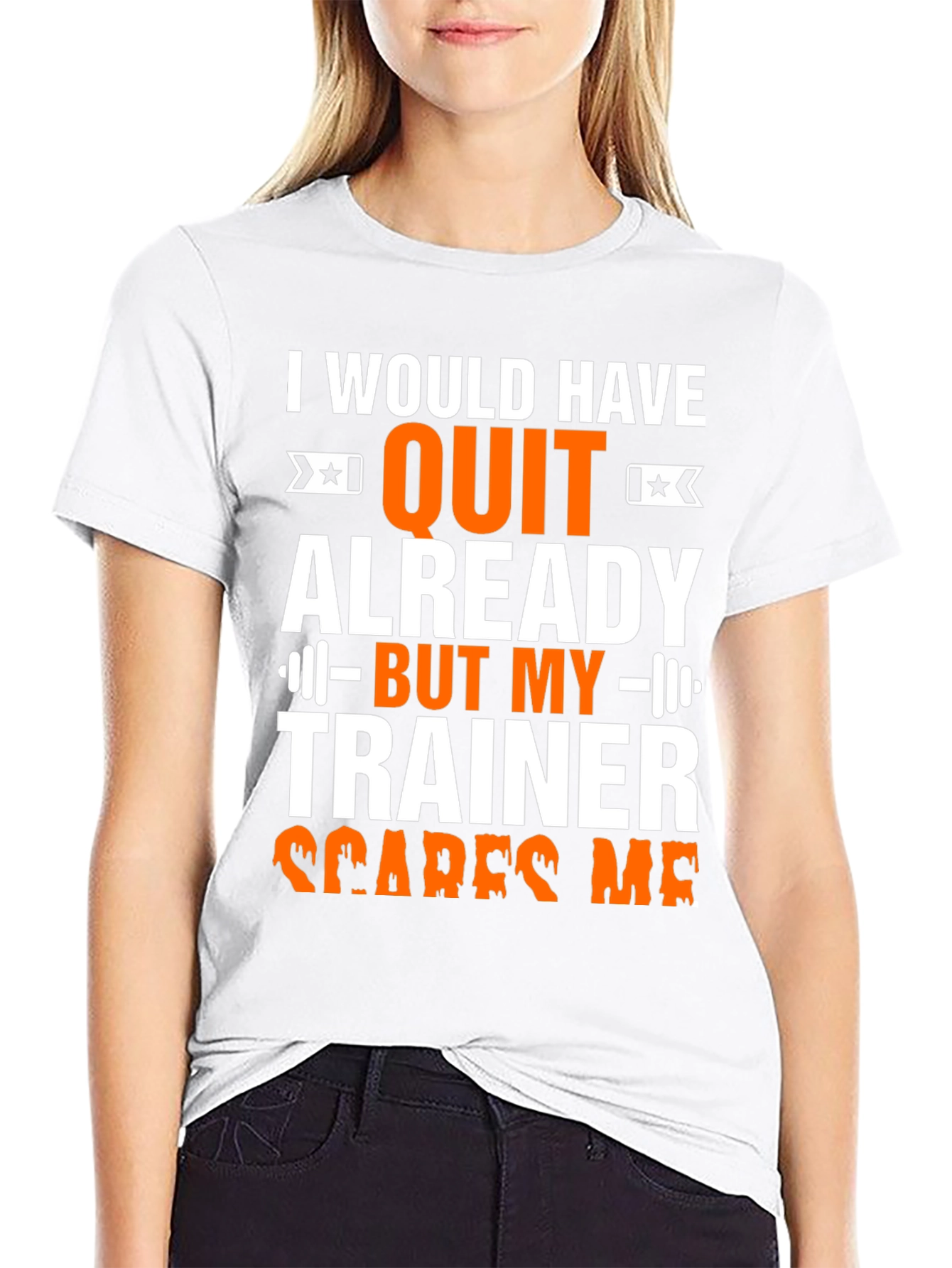 Black Funny Workout Trainer Graphic T-Shirt view 9