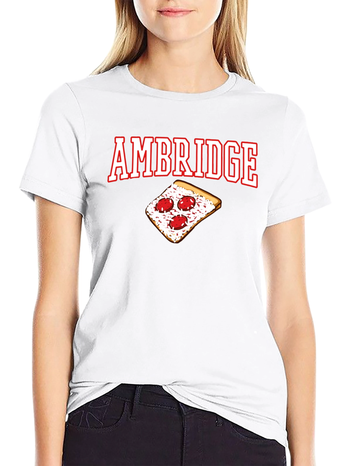 Black Ambridge Pizza T-Shirt - Black Graphic Tee view 9