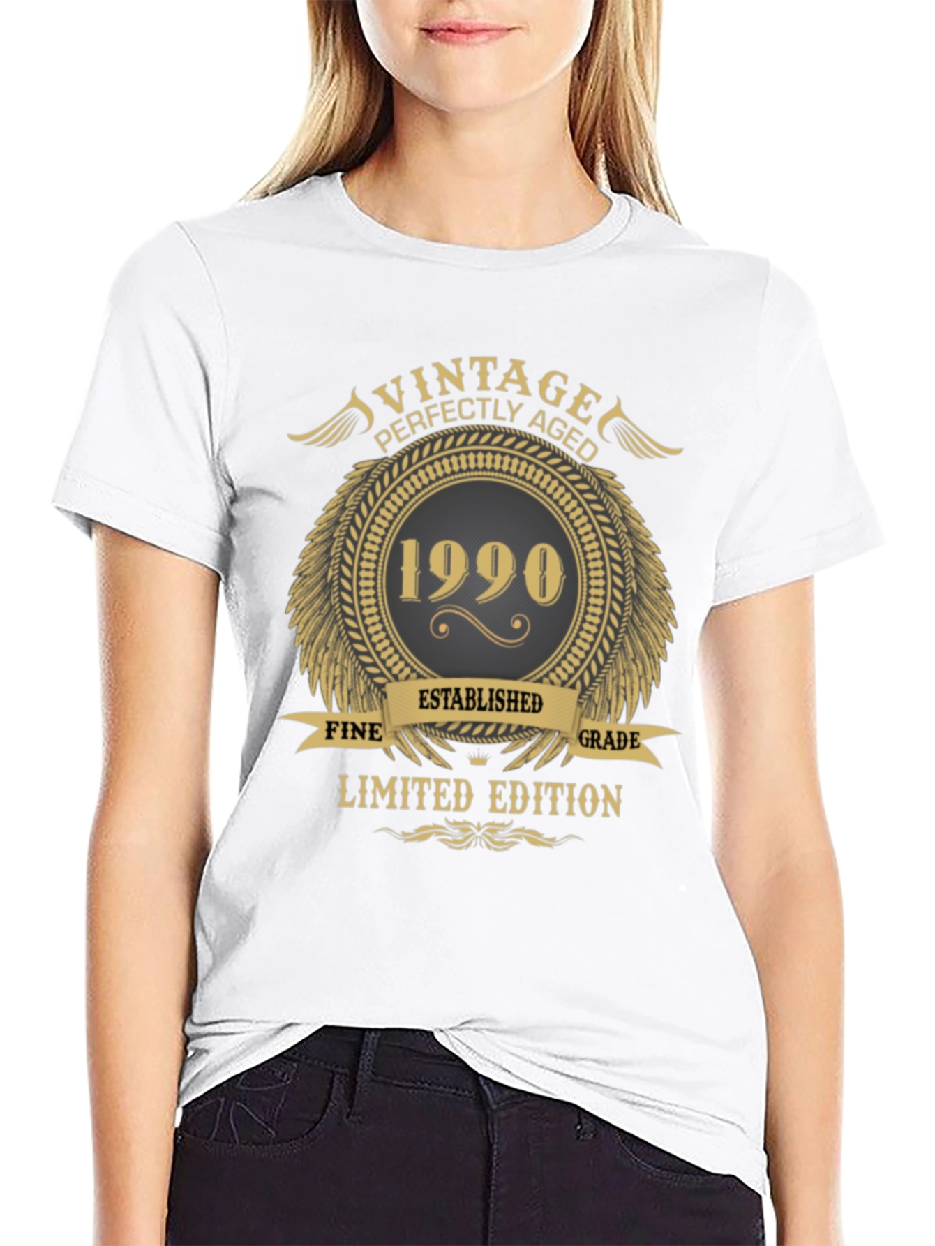Black Vintage 1990 Limited Edition T-Shirt view 9
