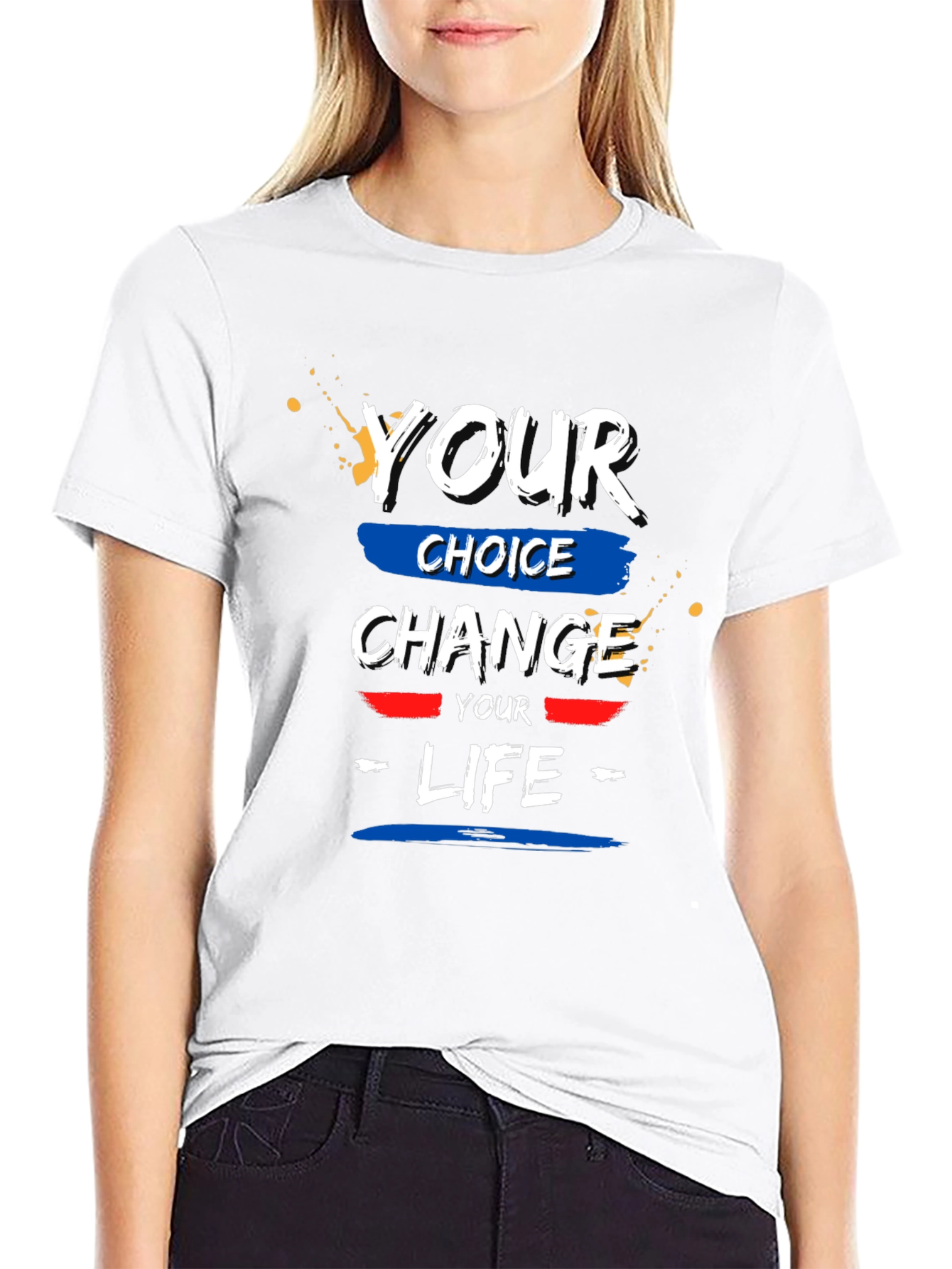 Black Your Choice Change Your Life Black T-Shirt view 9
