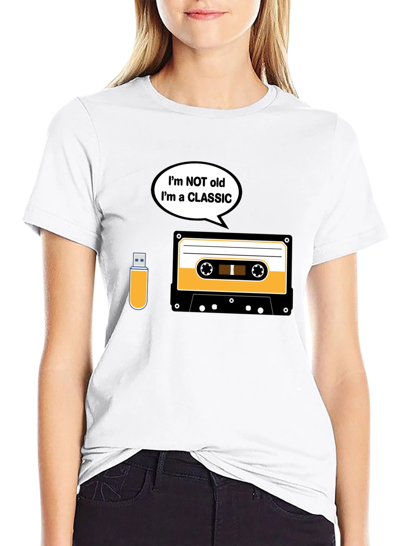 Black Classic Cassette Tape T-Shirt - Retro Music Lover Tee view 9