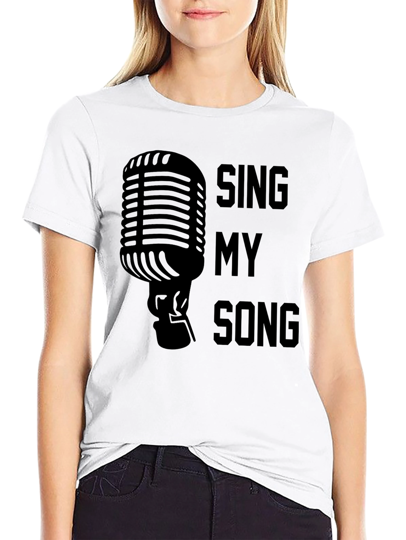 Black Sing My Song Graphic Tee - Black view 9