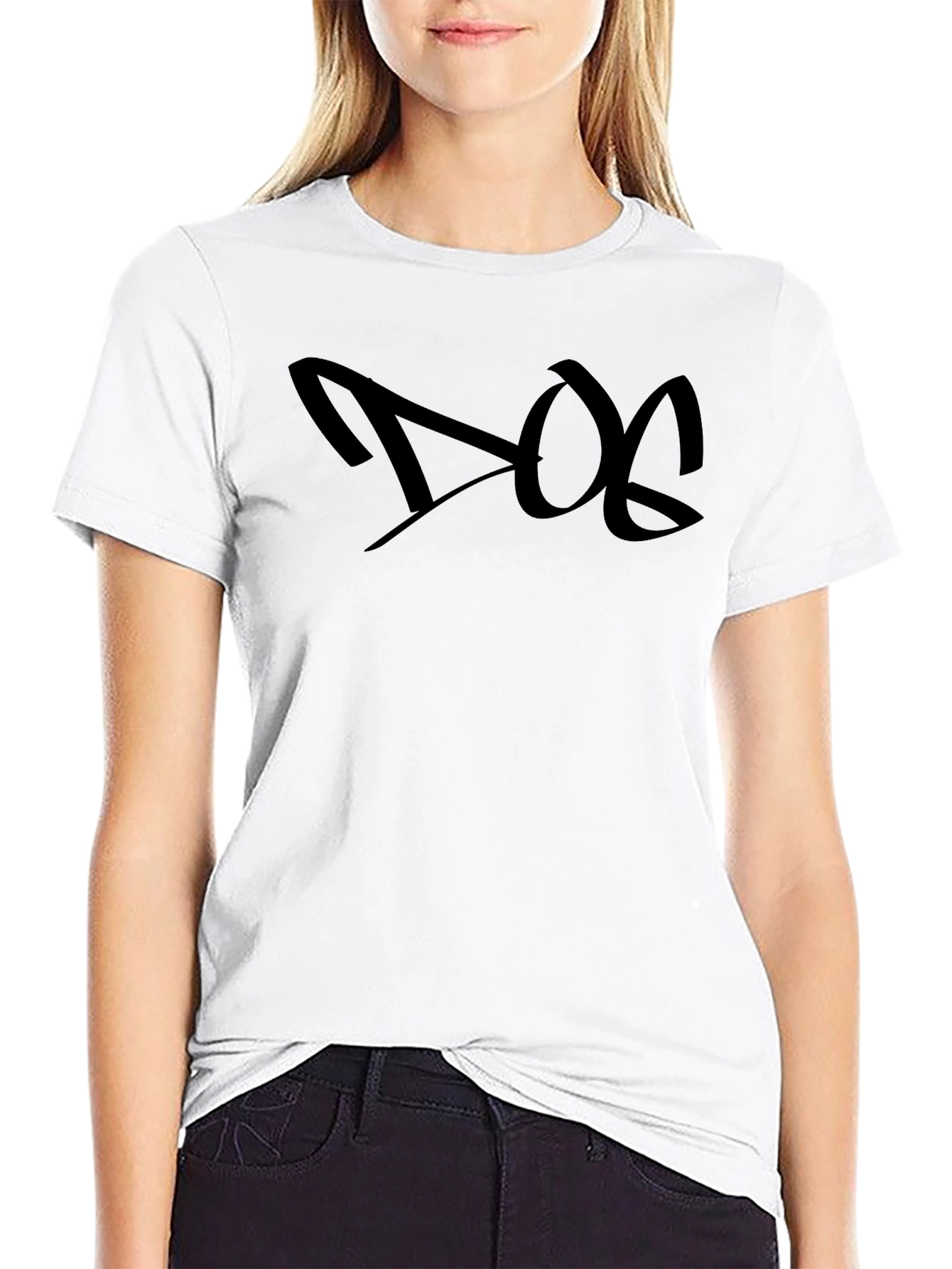 Black Dog Graphic Tee - Black Casual T-Shirt view 9