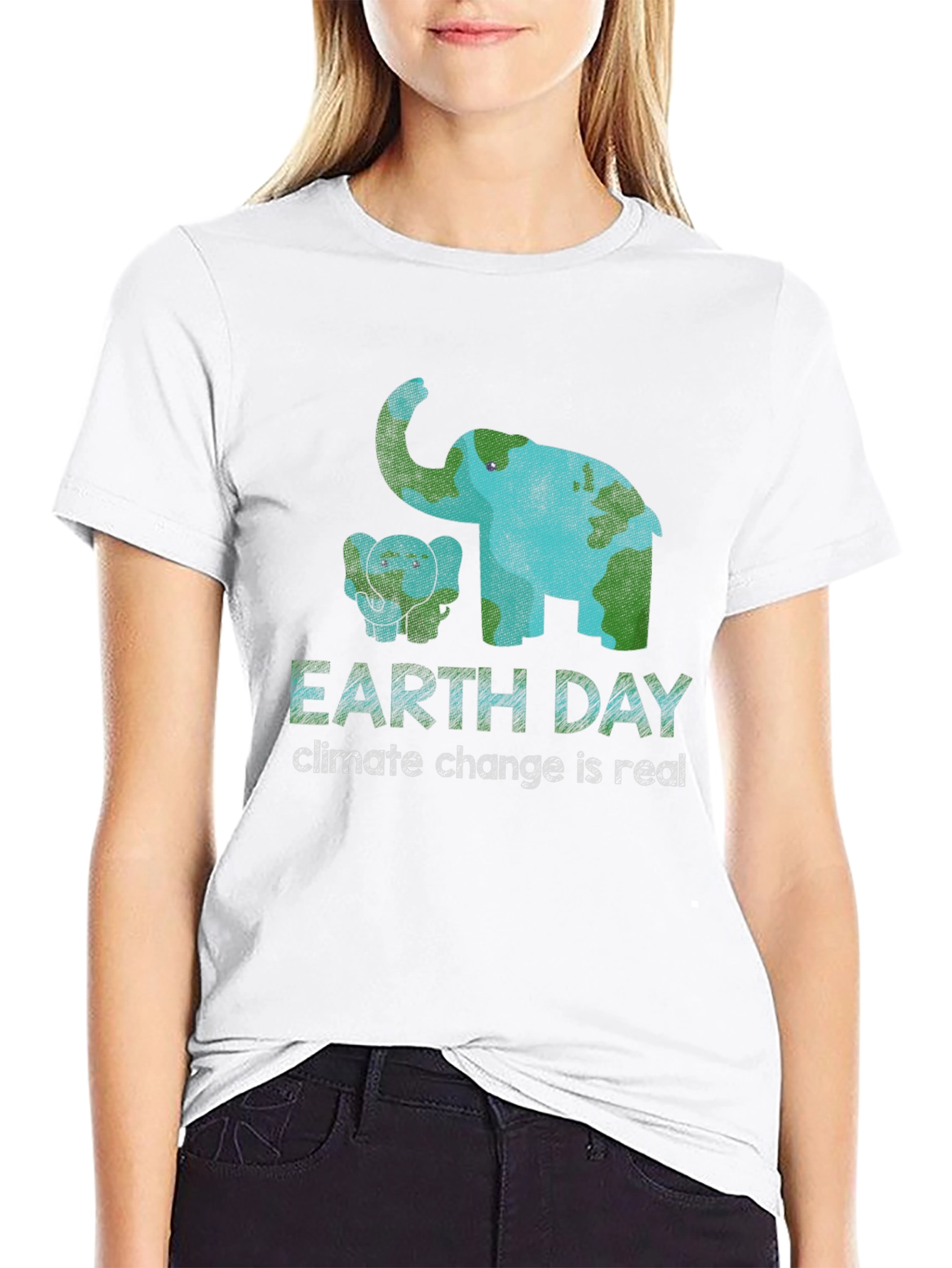 Black Earth Day Climate Change Awareness T-Shirt view 9