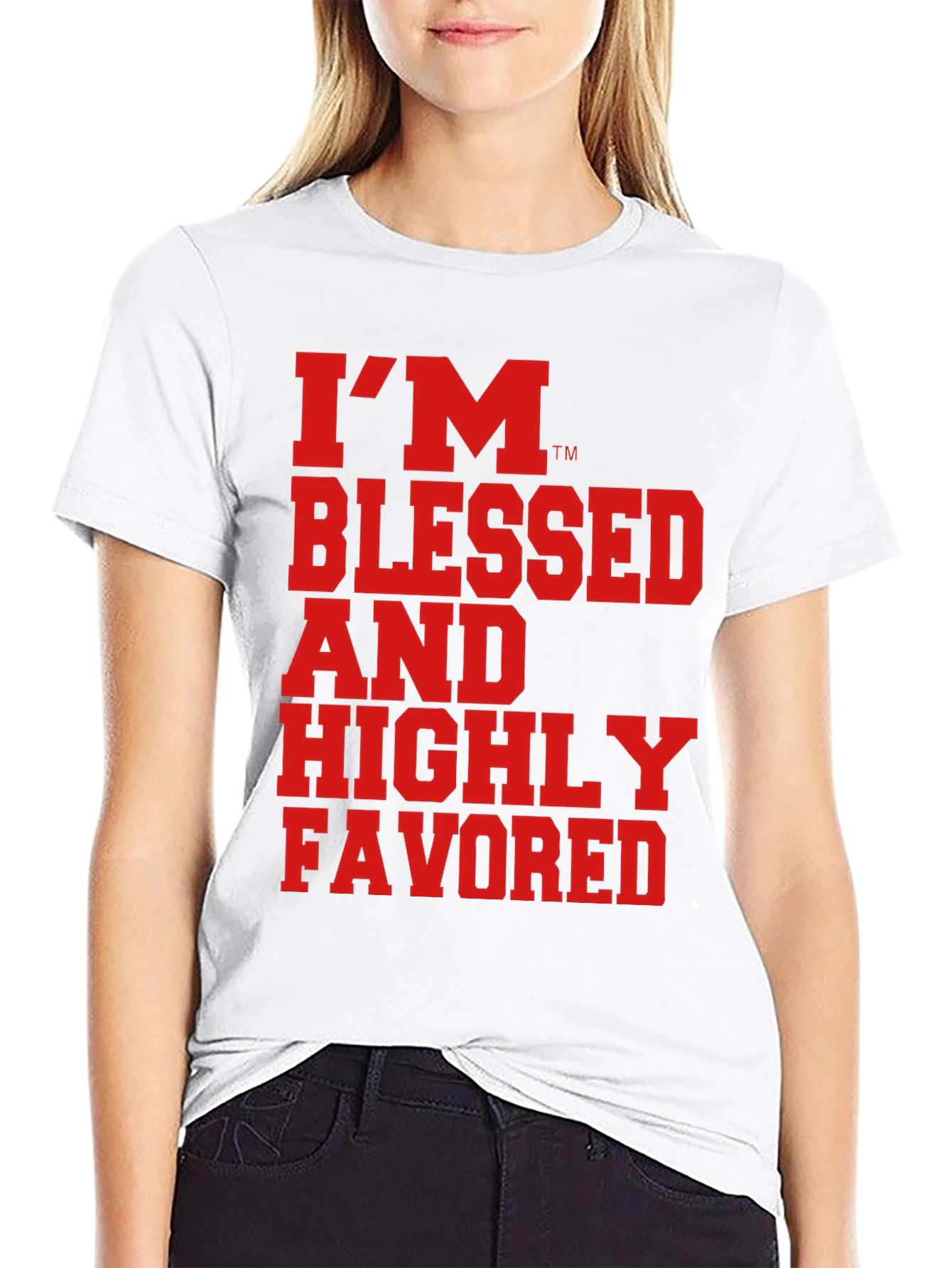 Black Blessed and Highly Favored Graphic Tee - Black view 9