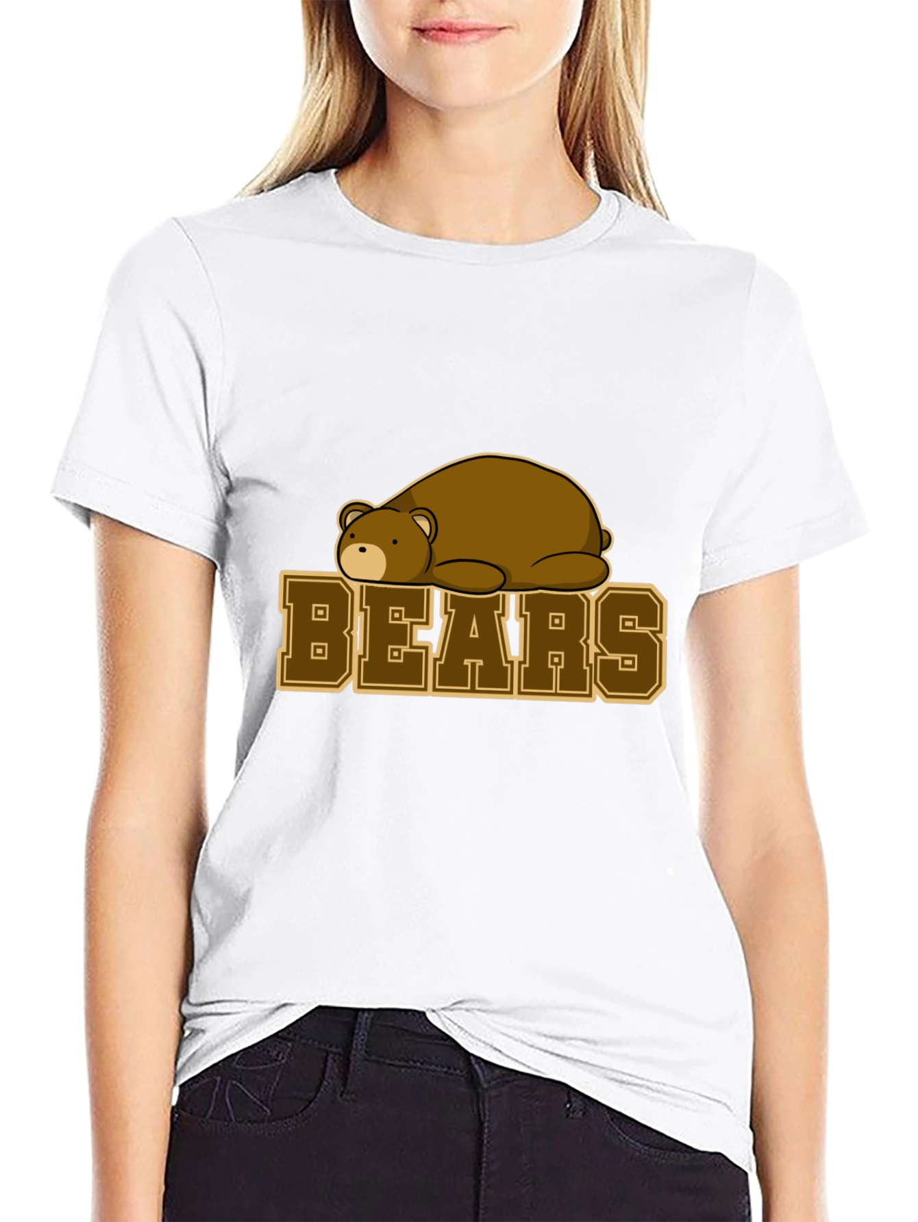 Black Bears Graphic T-Shirt - Black Cotton Tee view 9