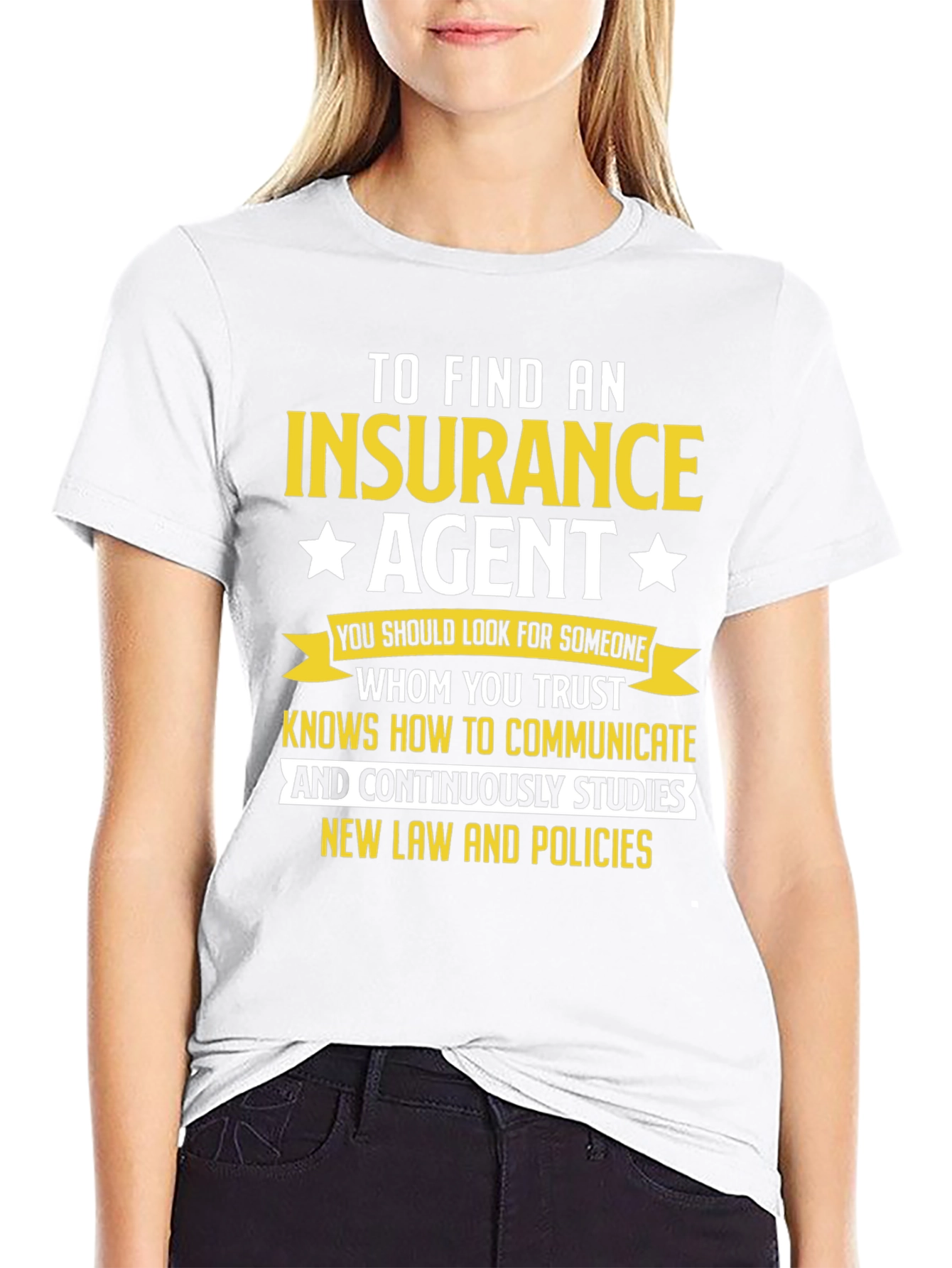 Black Insurance Agent T-Shirt: Trustworthy Communication Design view 9