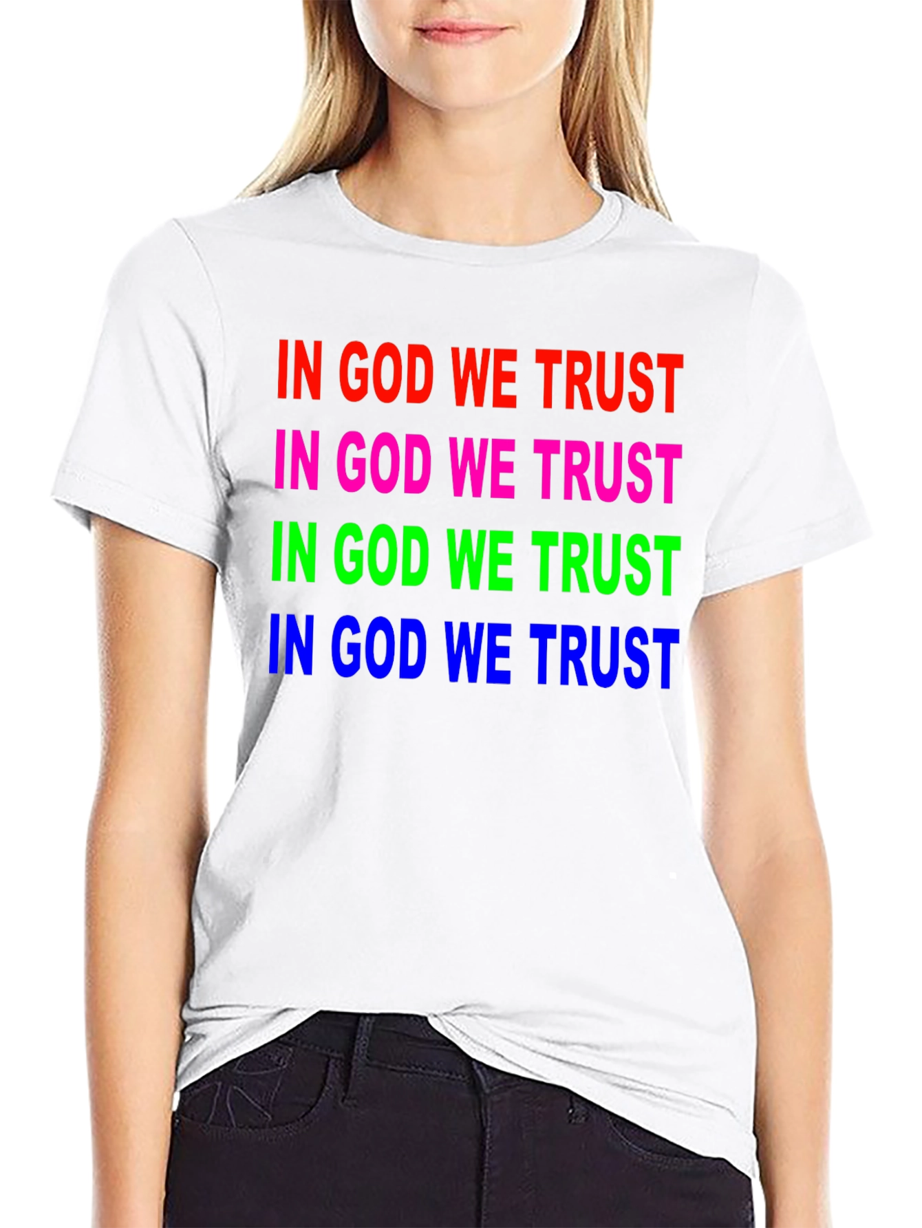 Black In God We Trust Graphic T-Shirt - Unisex view 9