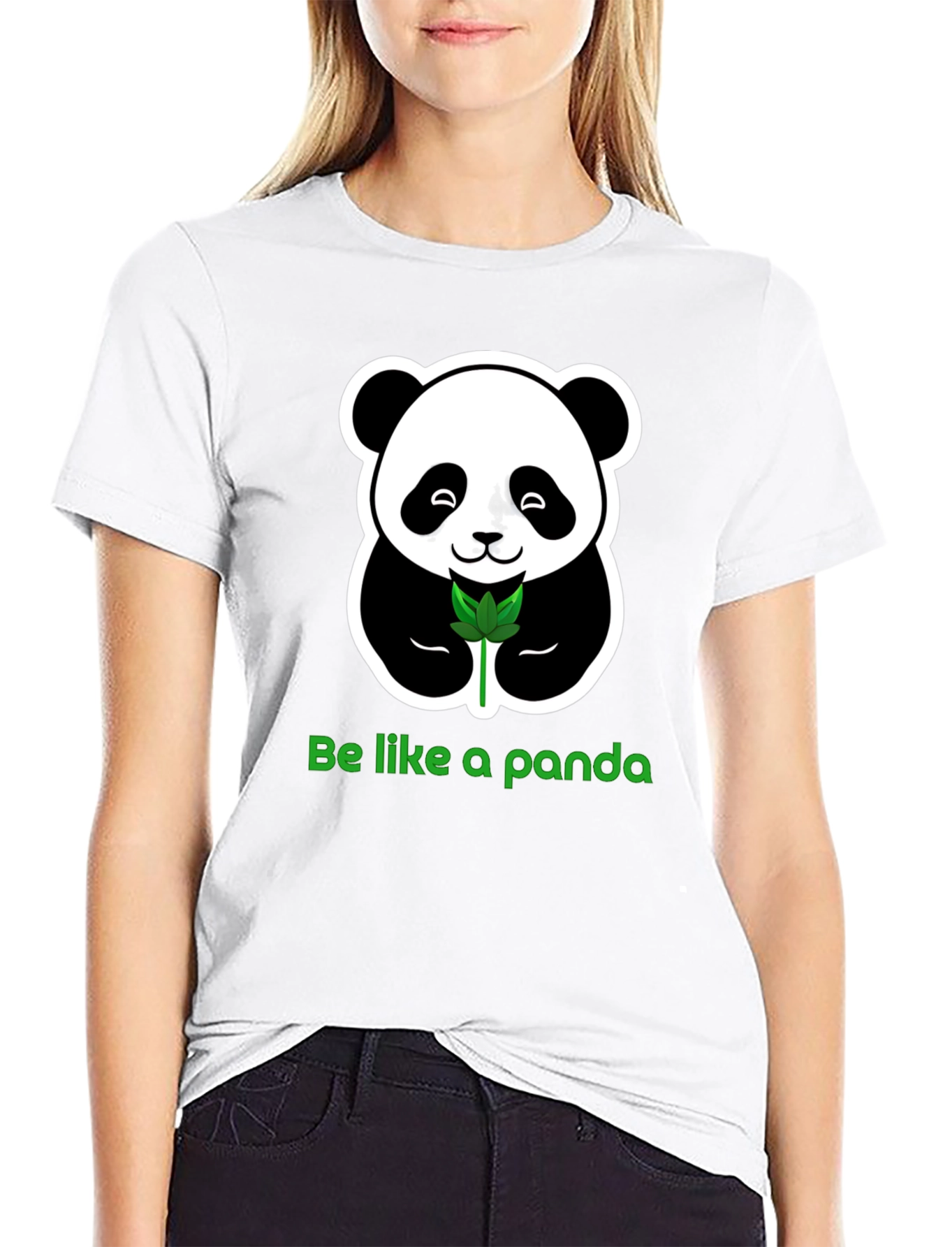 Black Be Like a Panda Graphic Tee - Relaxed Fit view 9