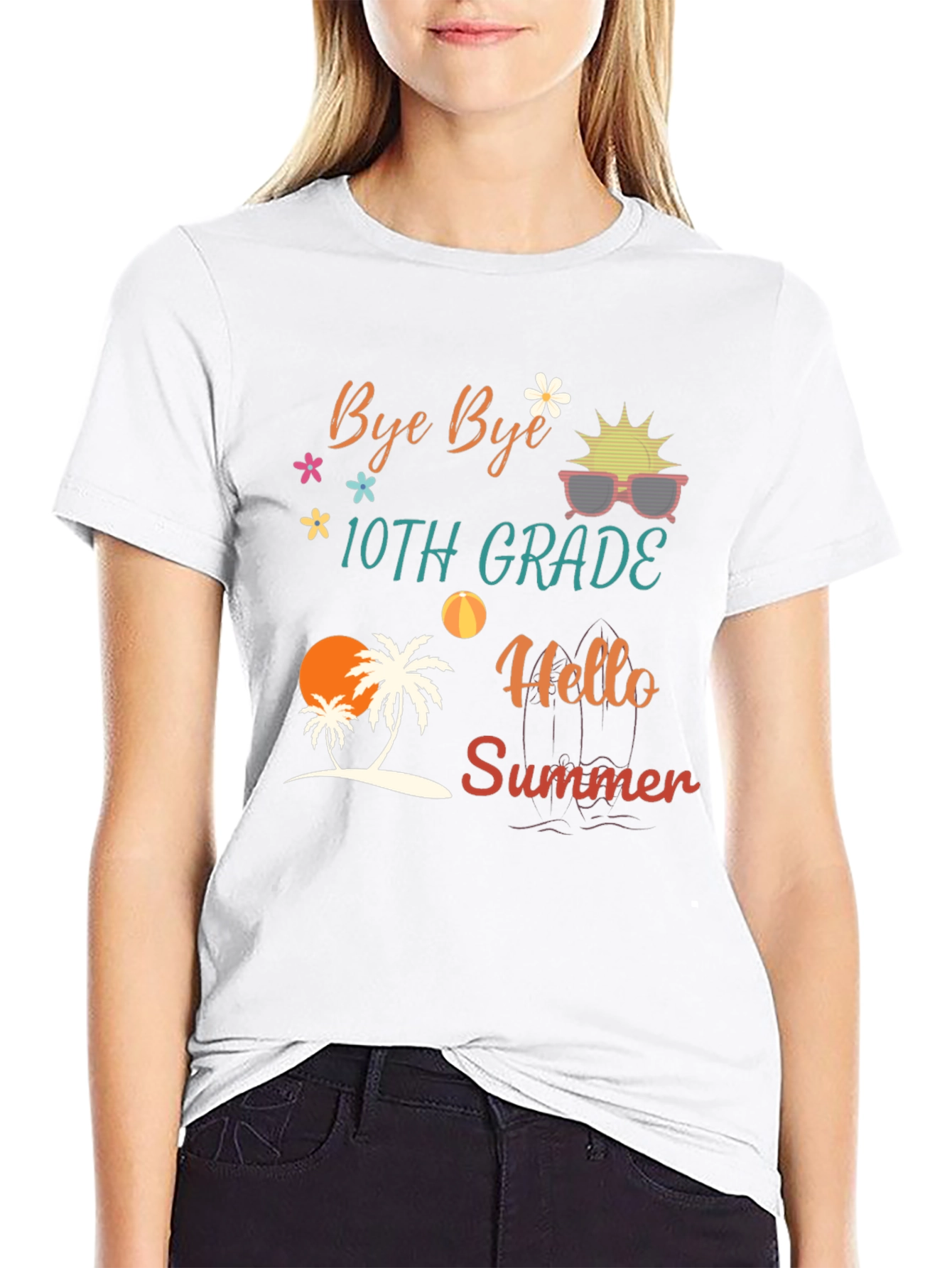 Bye 10th Grade Hello Summer T-Shirt - 9