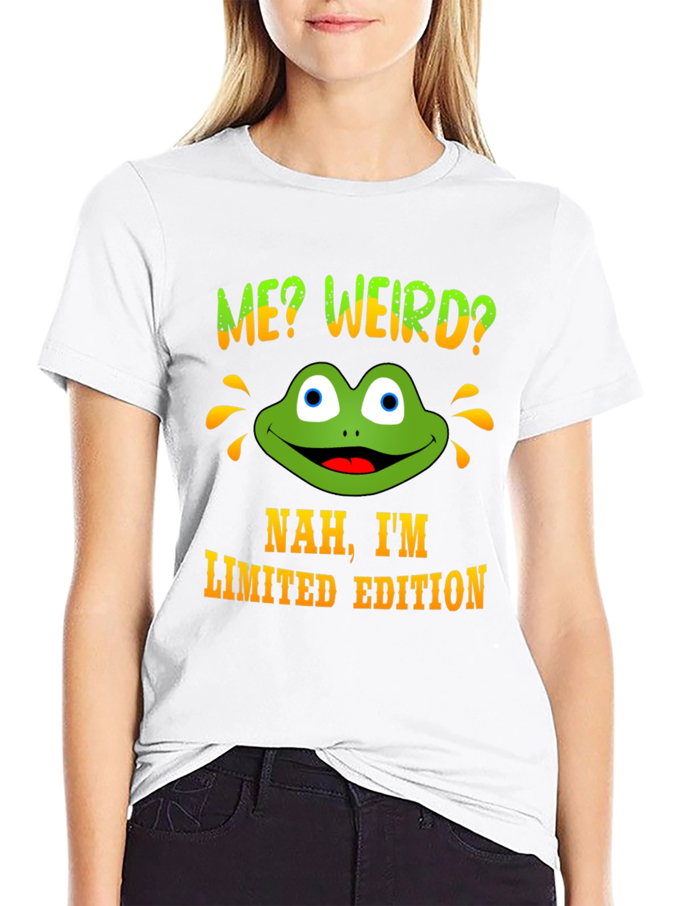 Black Me Weird? Frog Graphic Novelty Tee view 9
