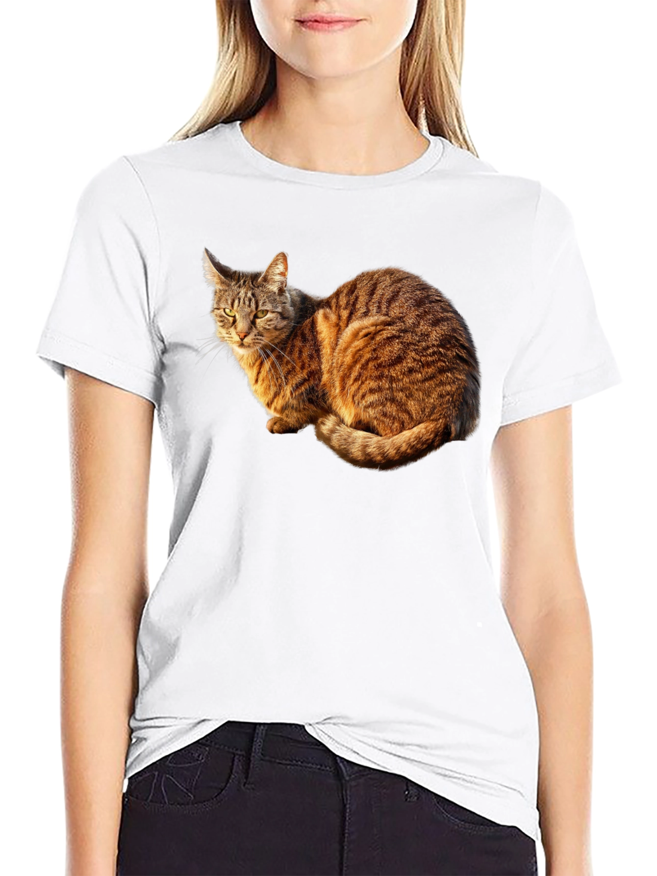 Black Cat Graphic Black T-Shirt - Unique Design view 9