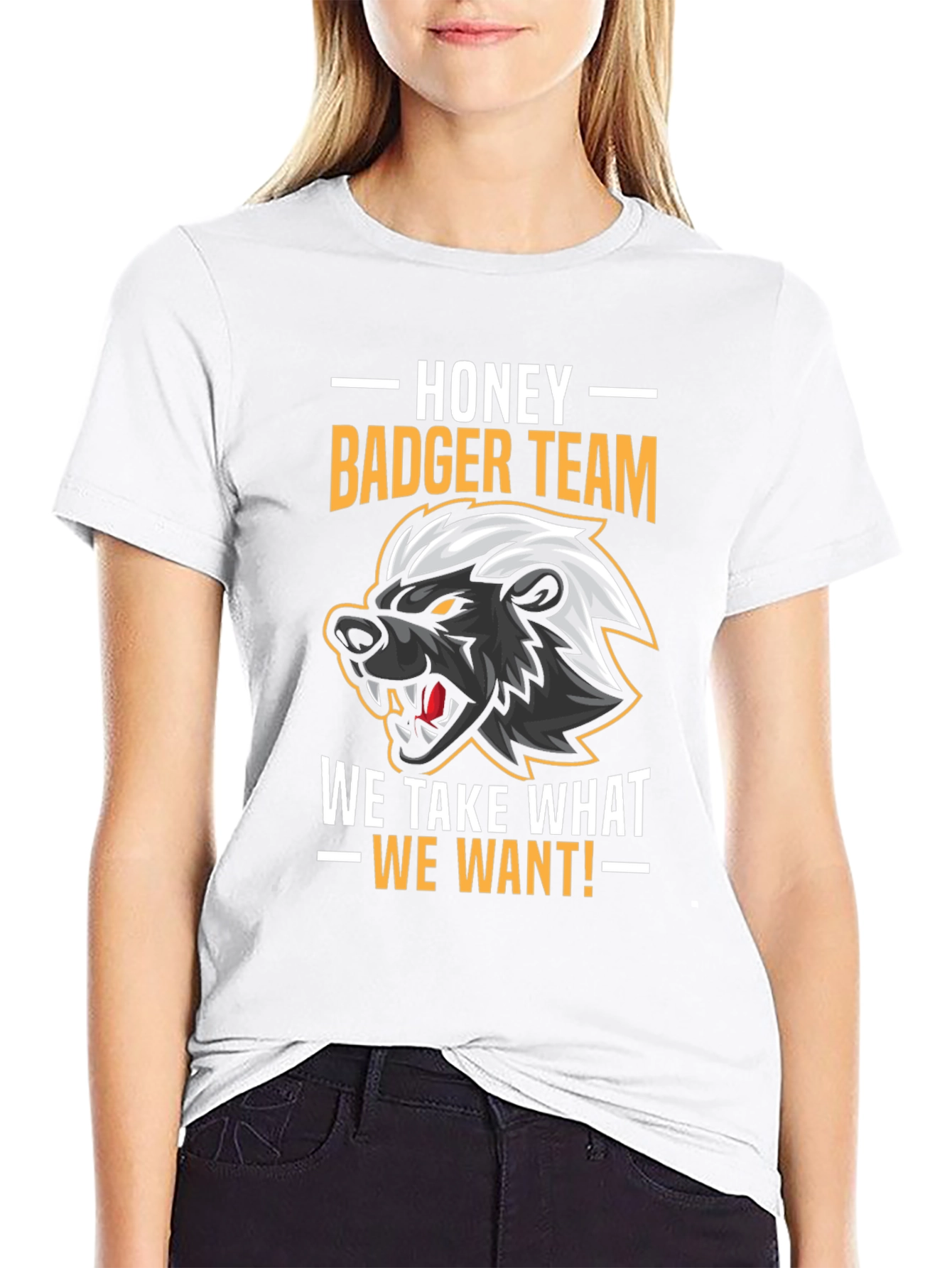 Black Honey Badger Team Graphic T-Shirt view 9