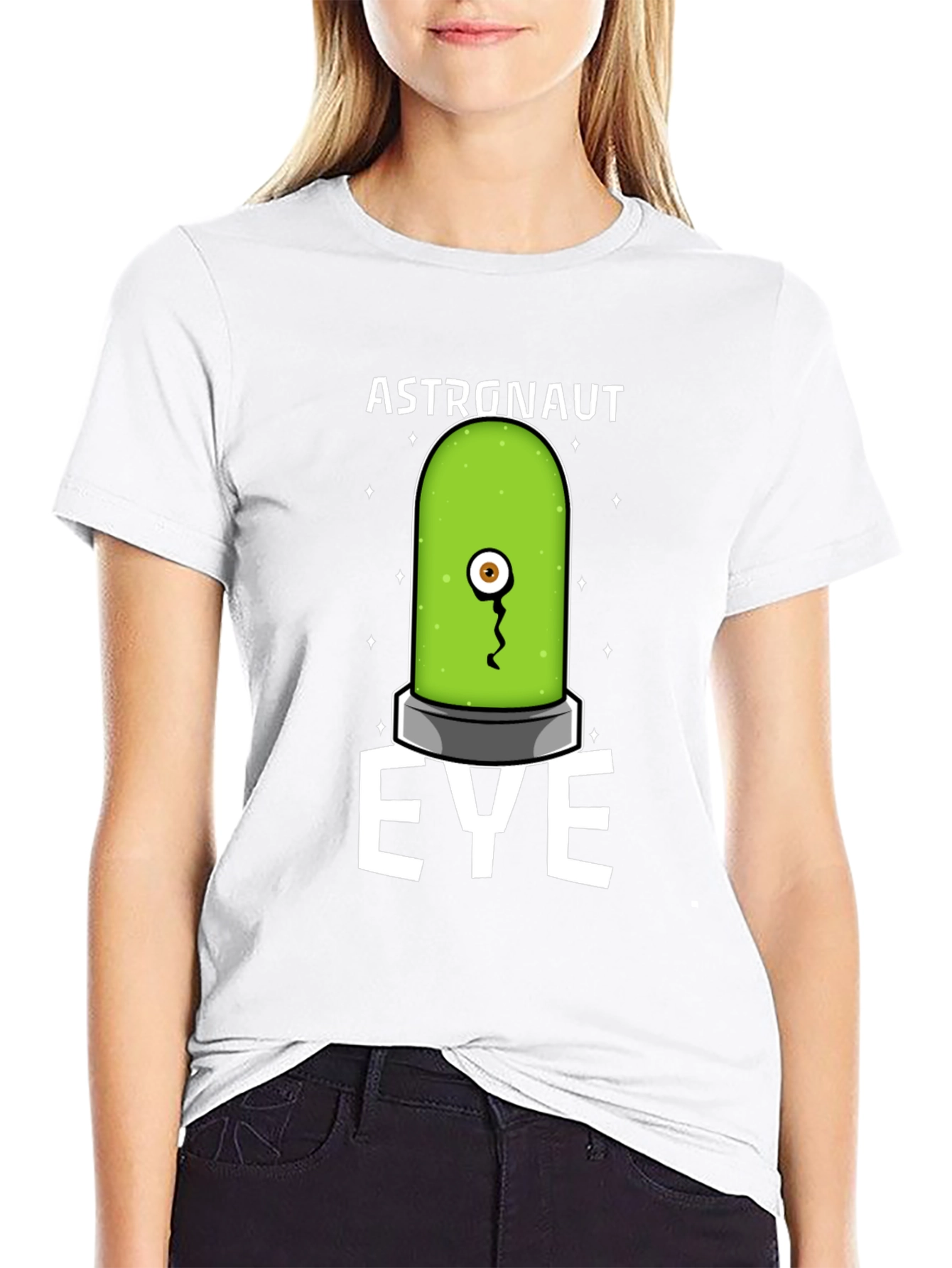 Black Astronaut Eye T-Shirt - Quirky Graphic Tee view 9