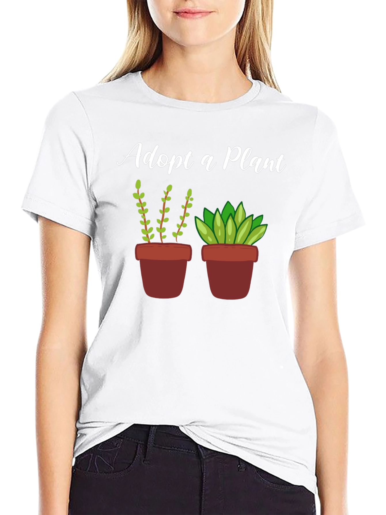 Black Adopt a Plant Graphic T-Shirt view 9