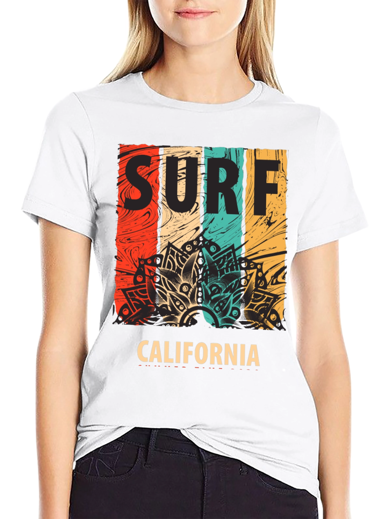 Black Surf California Graphic Tee view 9