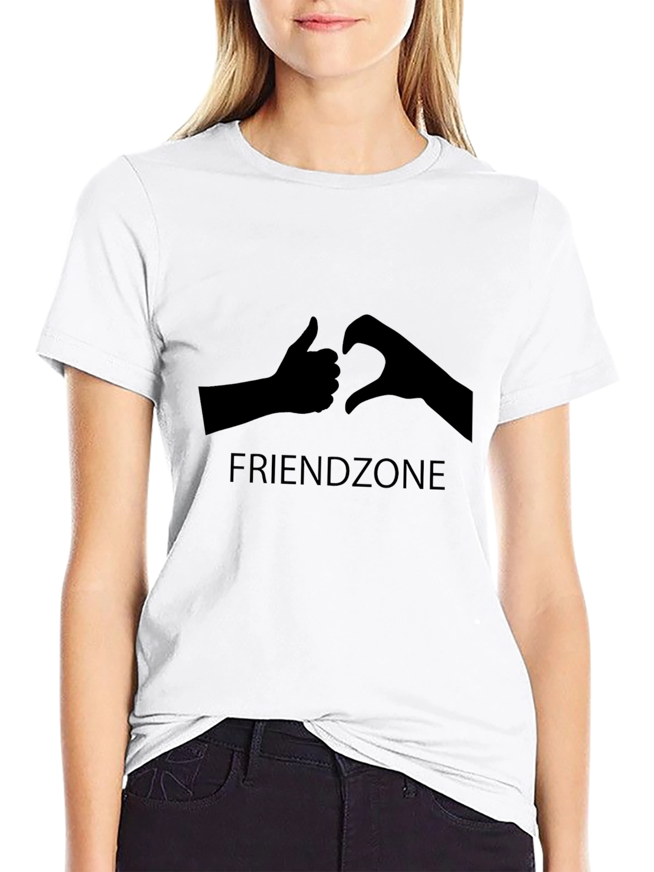 Black Friendzone Graphic Black T-Shirt view 9