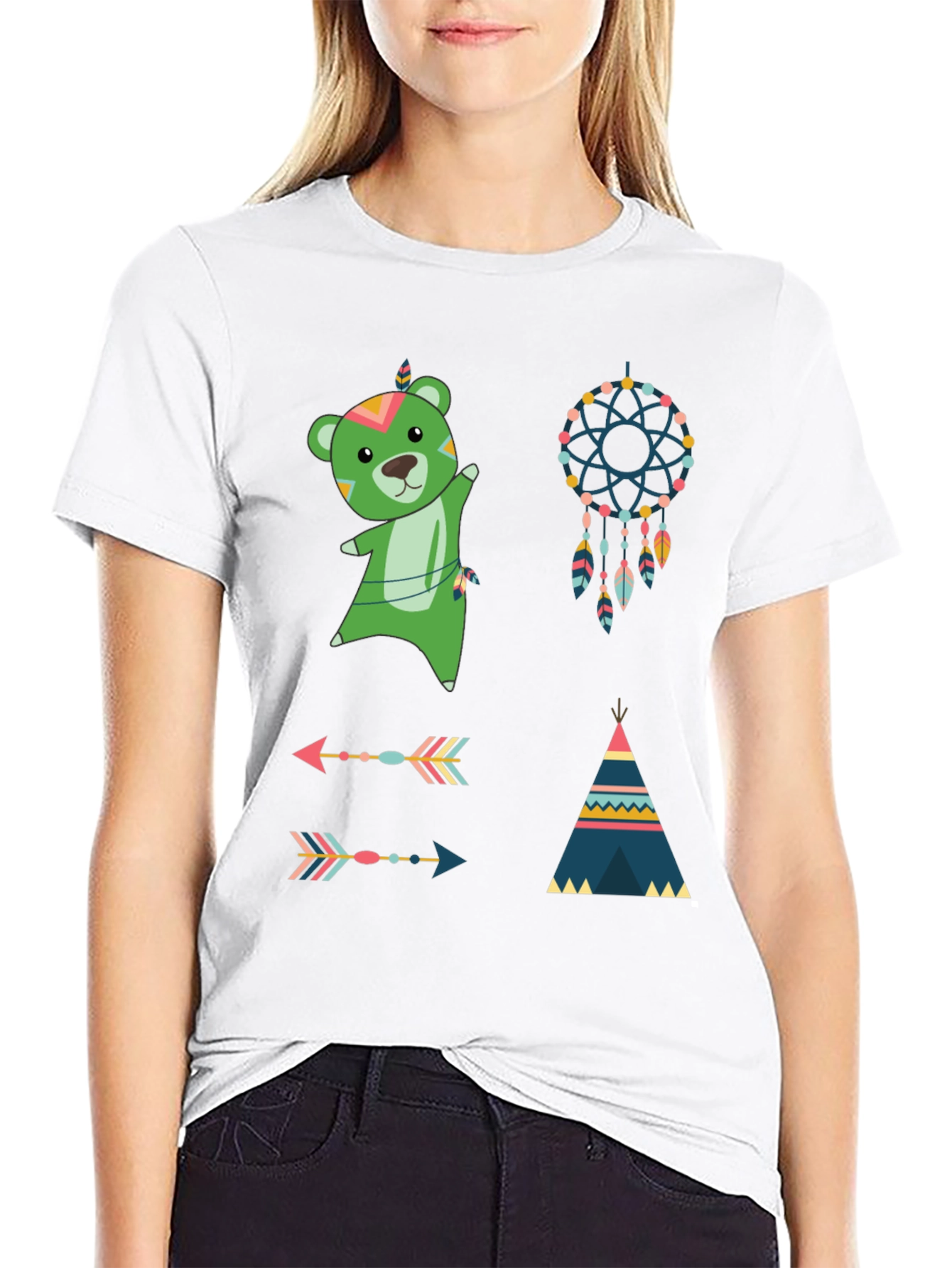 Tribal Bear Graphic Tee - 9