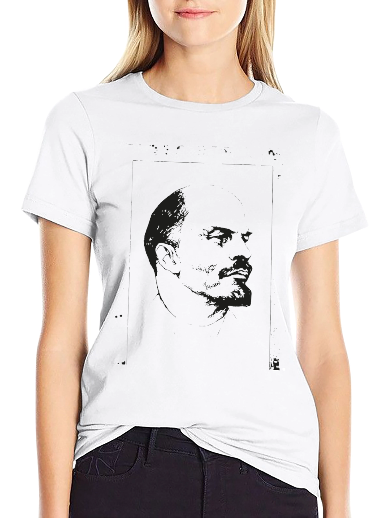 Black Men's Black Graphic Print T-Shirt view 9