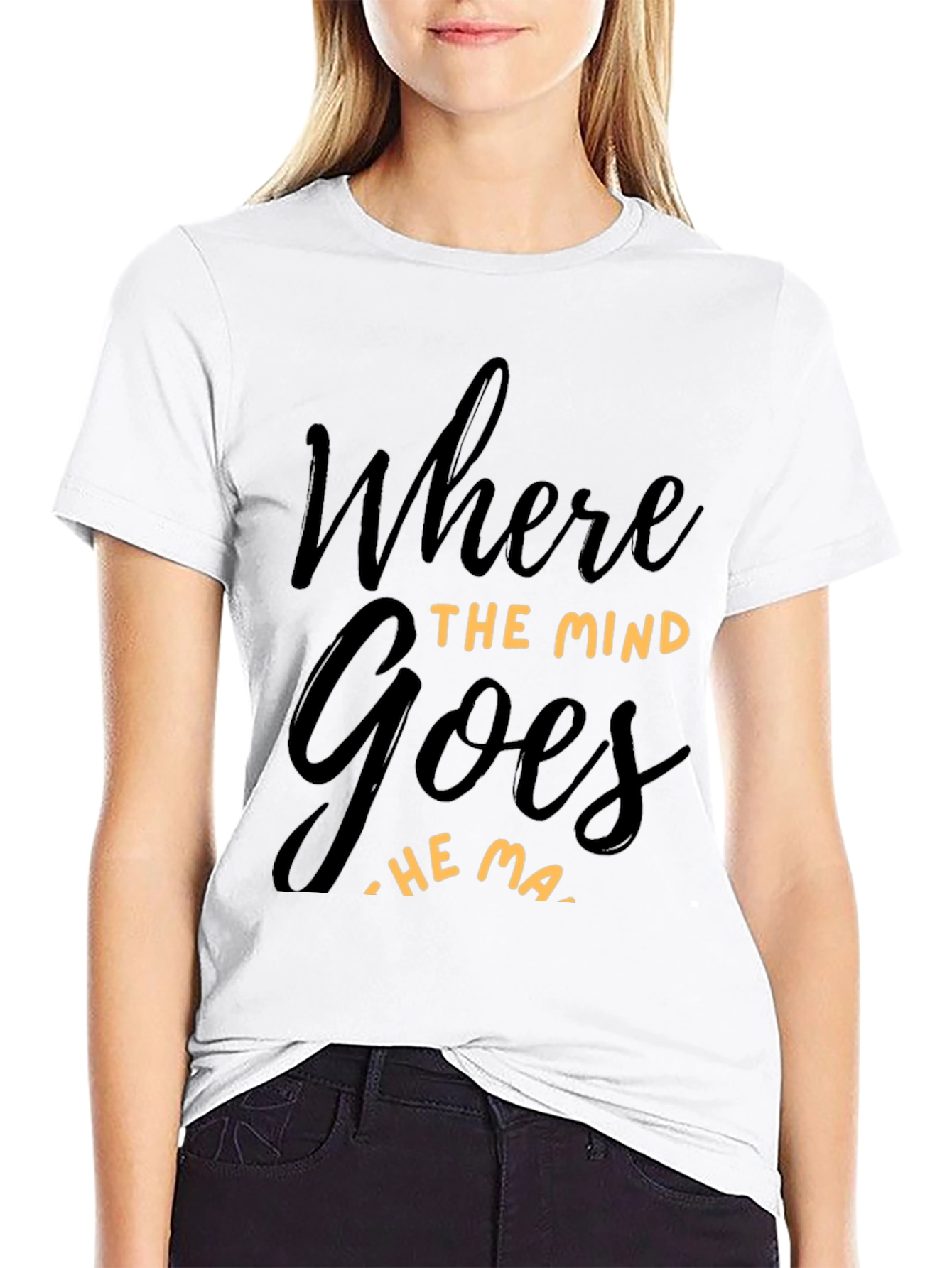 Black Where The Mind Goes T-Shirt - Inspirational Tee view 9