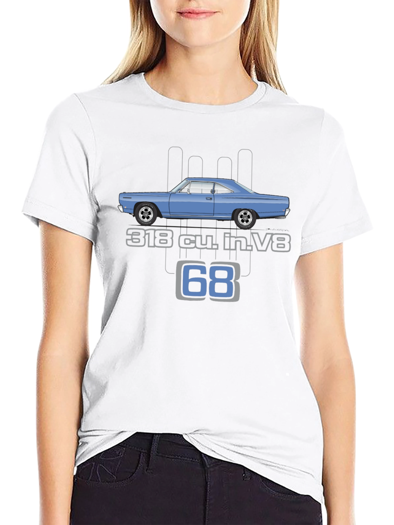 Black Vintage 1968 Muscle Car T-Shirt - Classic Automotive Tee view 9