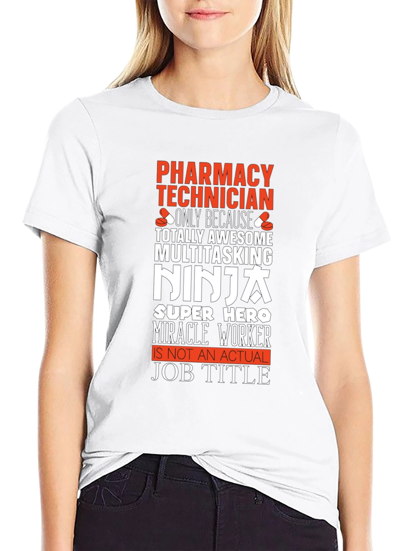 Black Pharmacy Technician Novelty T-Shirt view 9