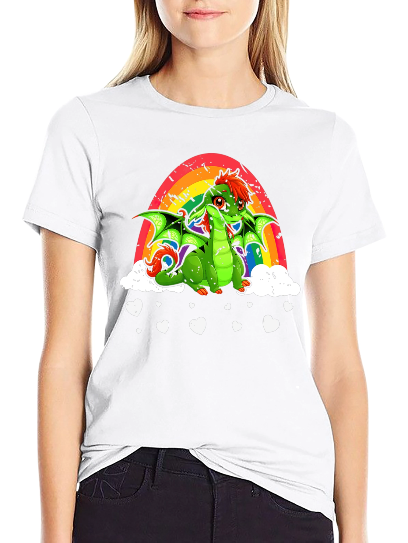 Rainbow Dragon Graphic T-Shirt - 9