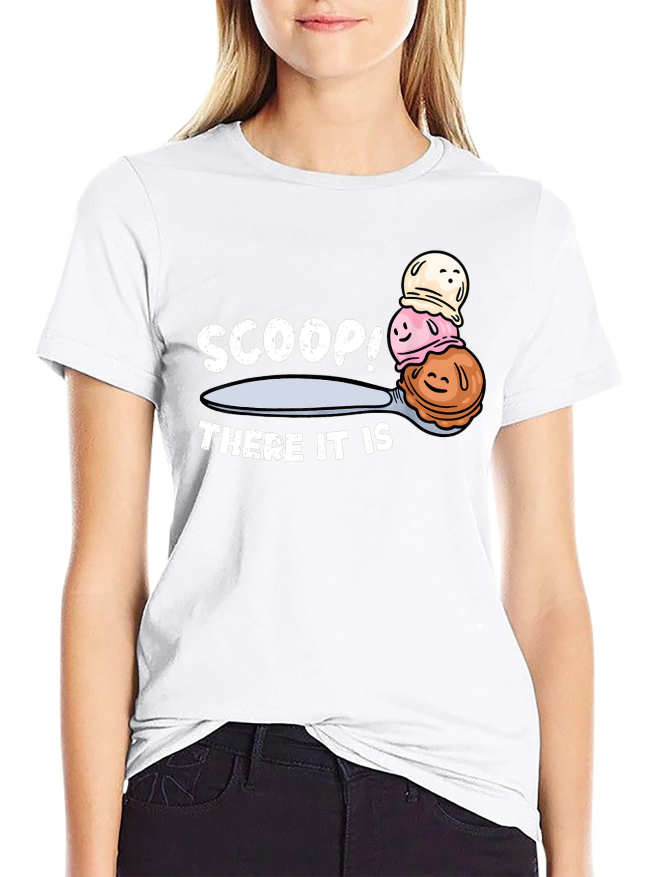 Black Scoop! There It Is Ice Cream T-Shirt view 9