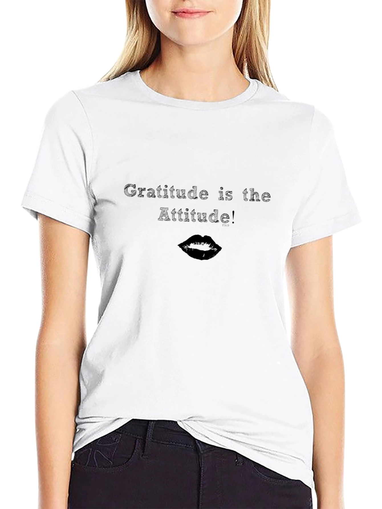 Black Gratitude Attitude T-Shirt view 9
